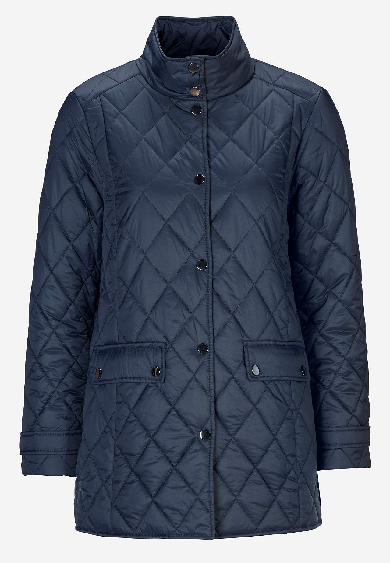 Quilted jacket with snap buttons