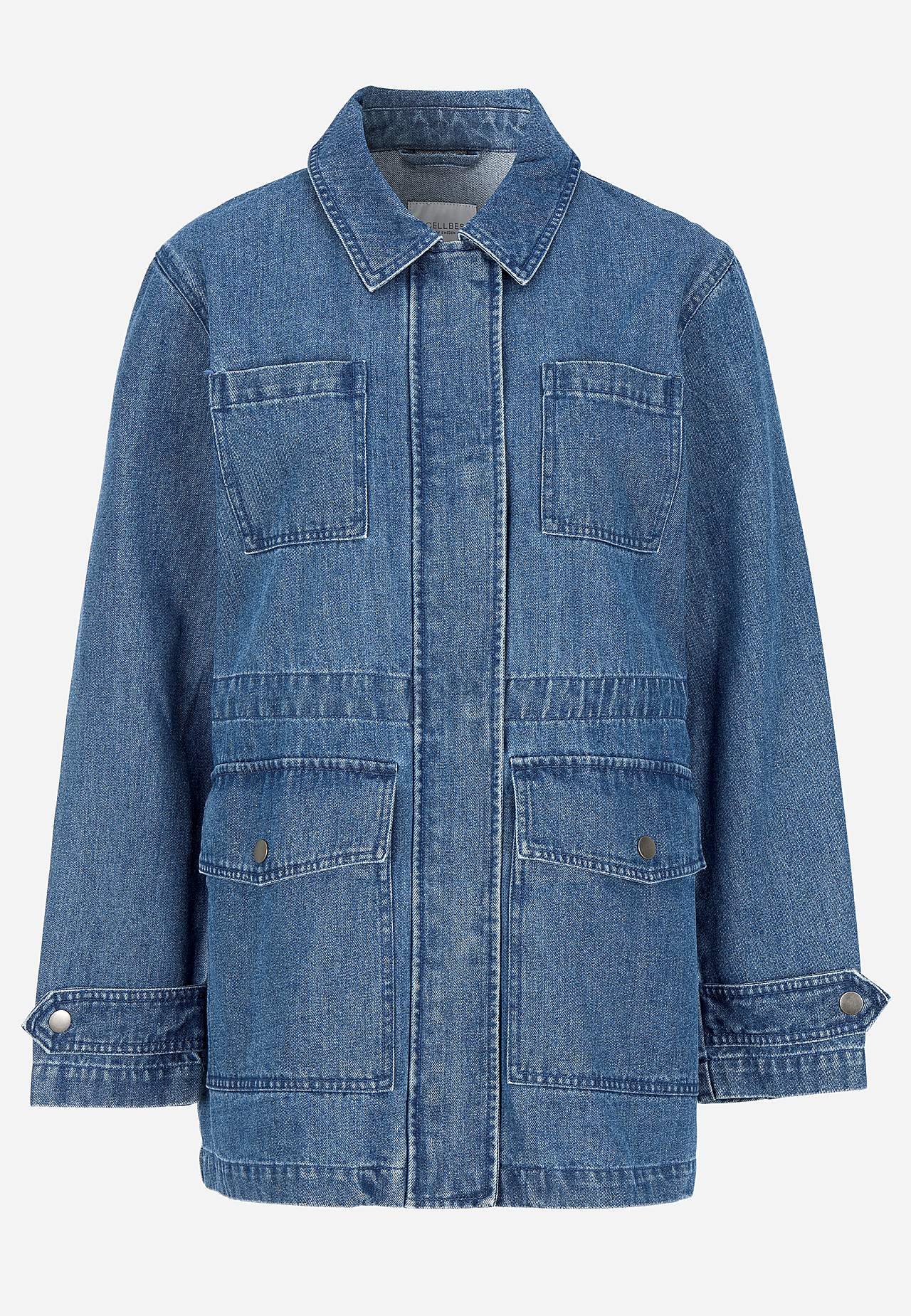 Denim jacket with zip