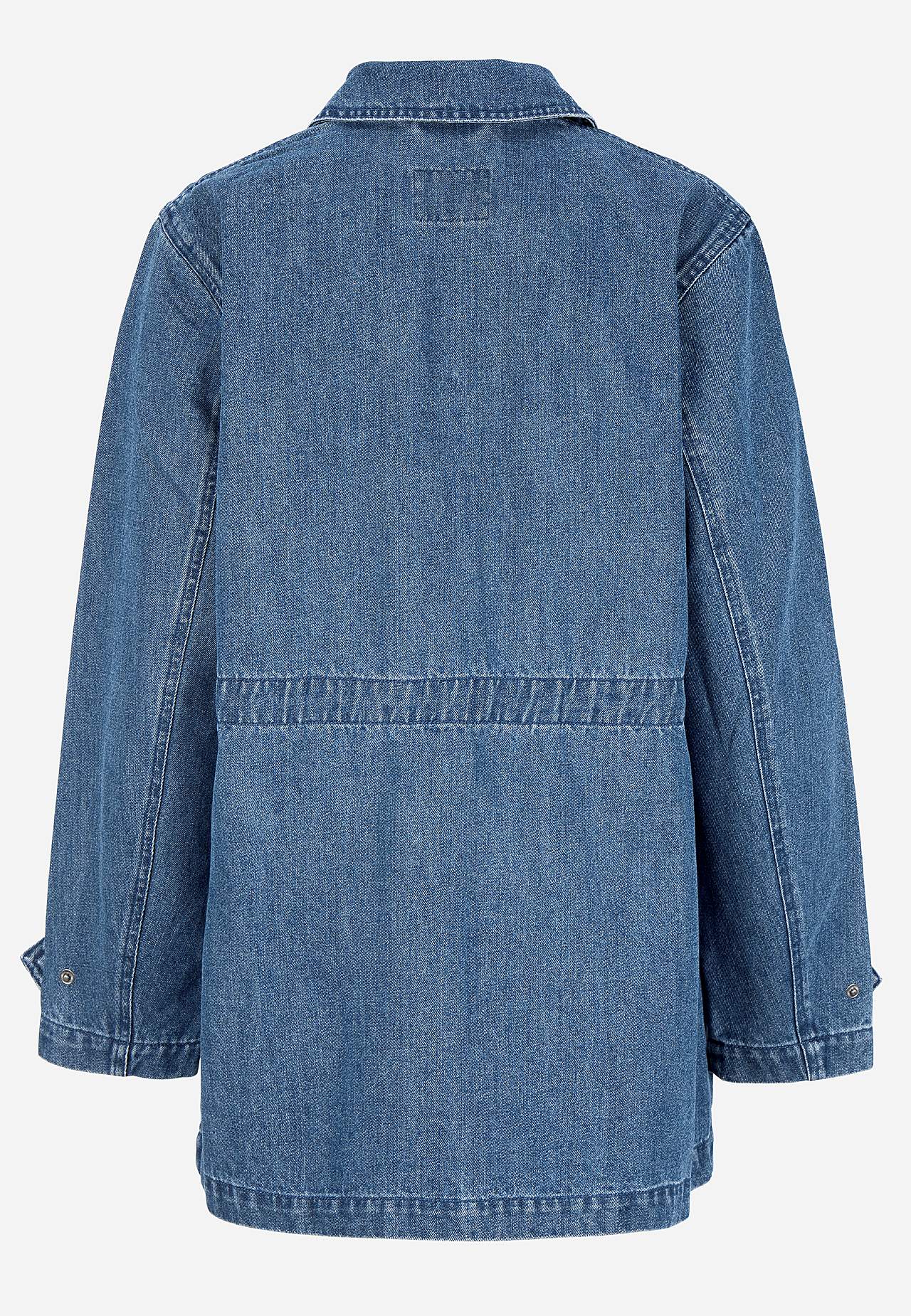 Denim jacket with zip