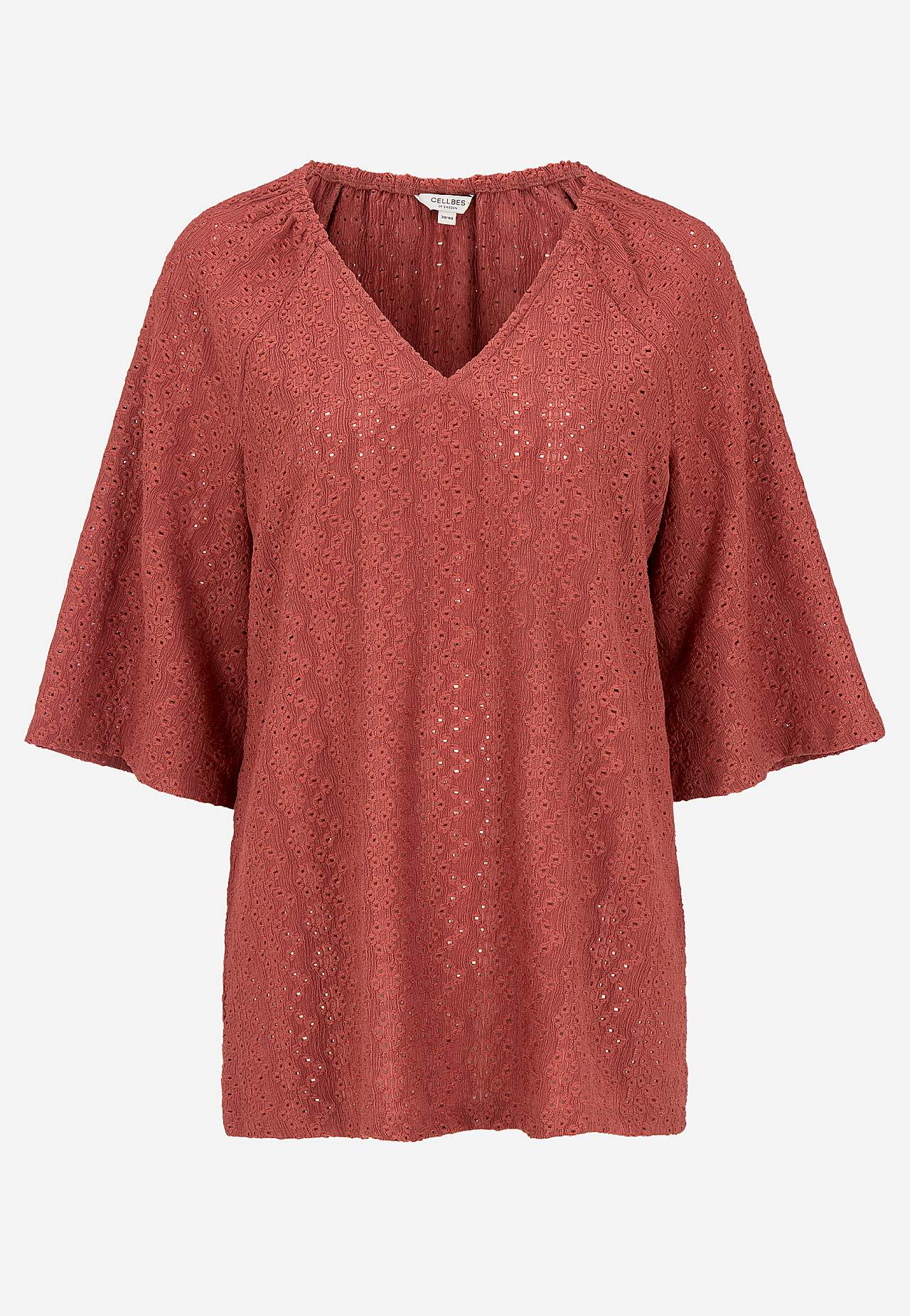 Jersey tuniq with hole embroidery