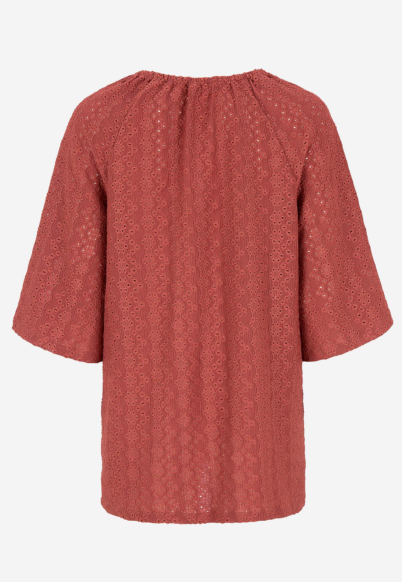 Jersey tuniq with hole embroidery