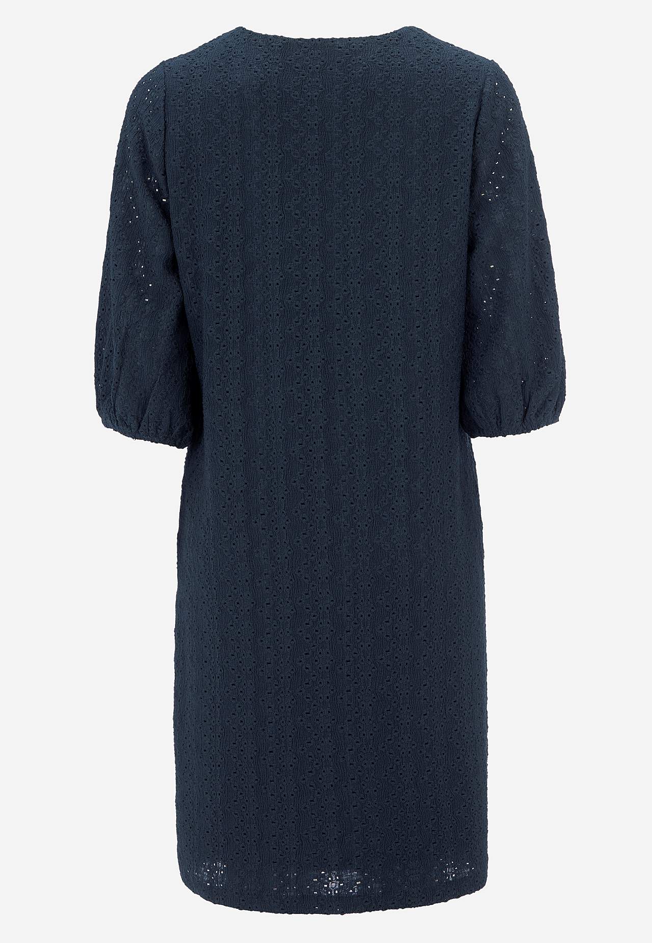 Jersey dress with hole embroidery