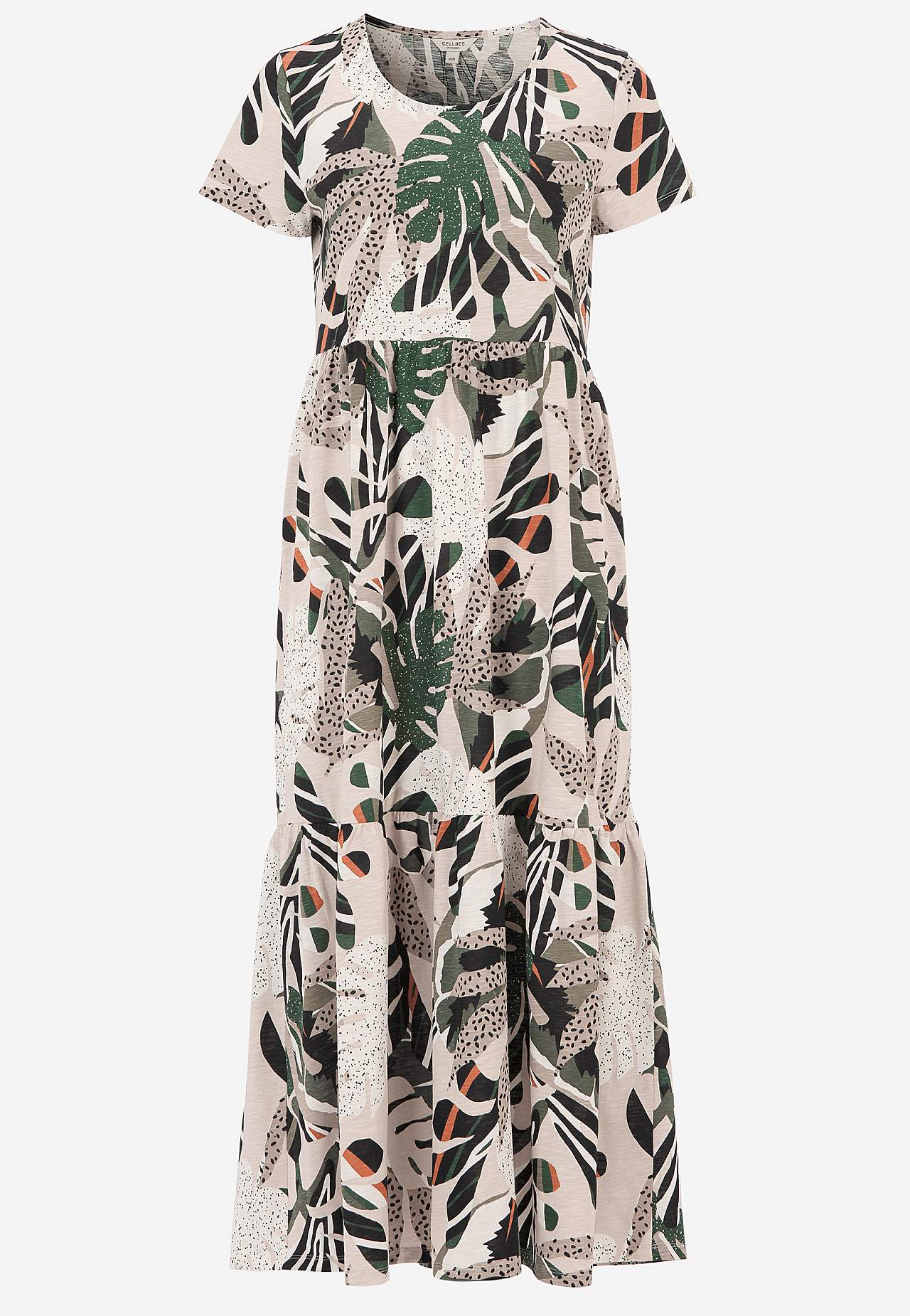 Jersey dress with frill