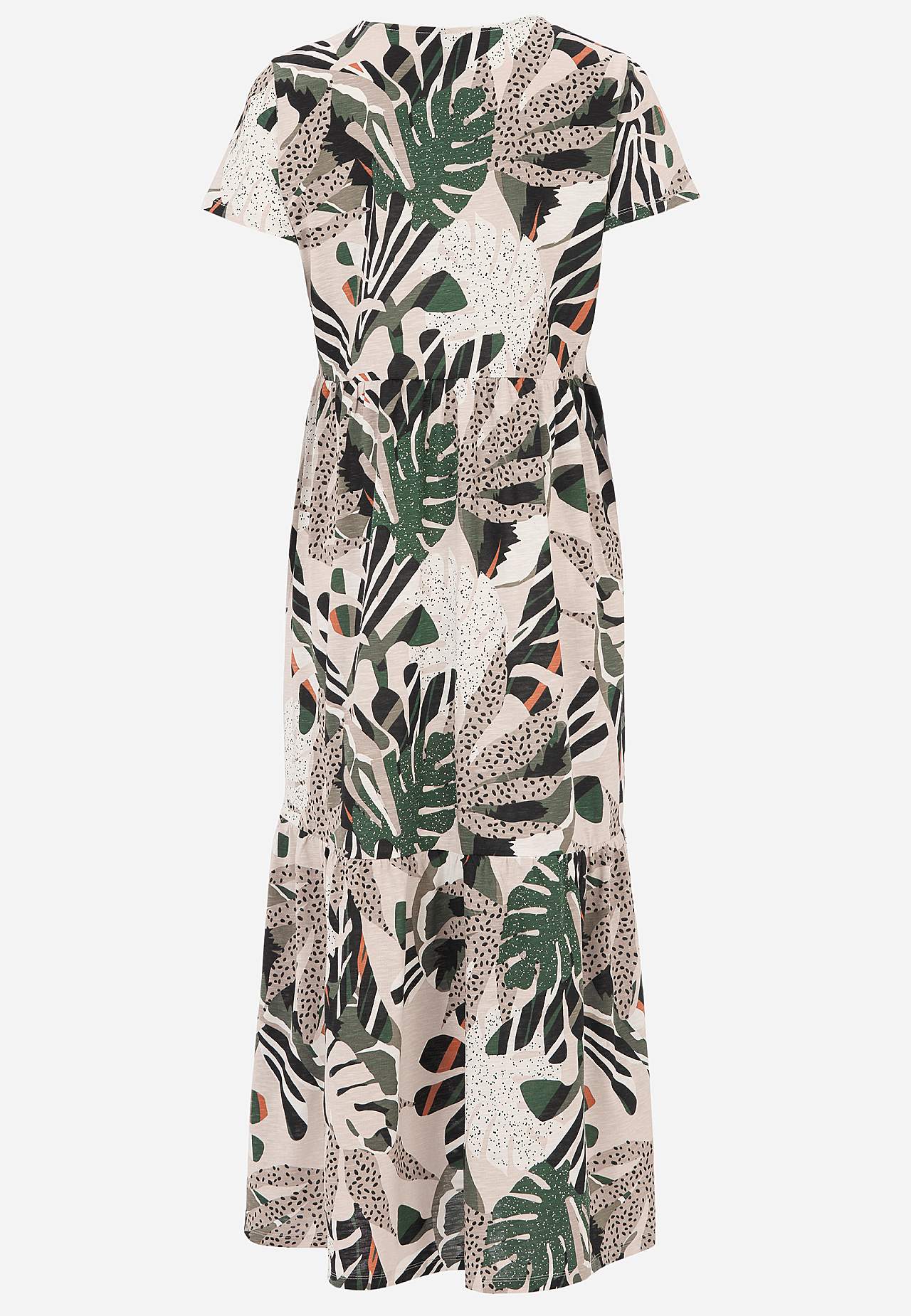 Jersey dress with frill