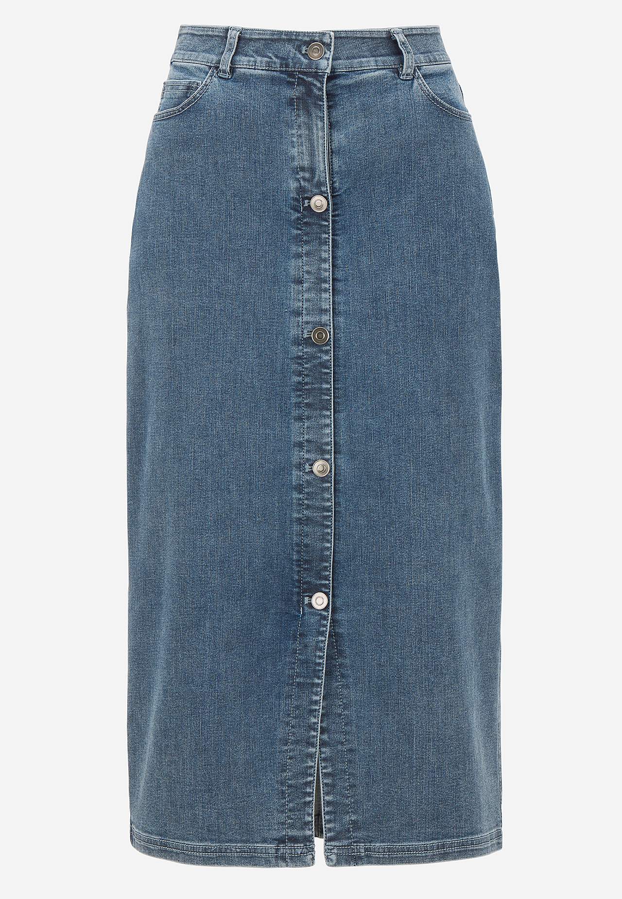 Denim skirt with superstretch