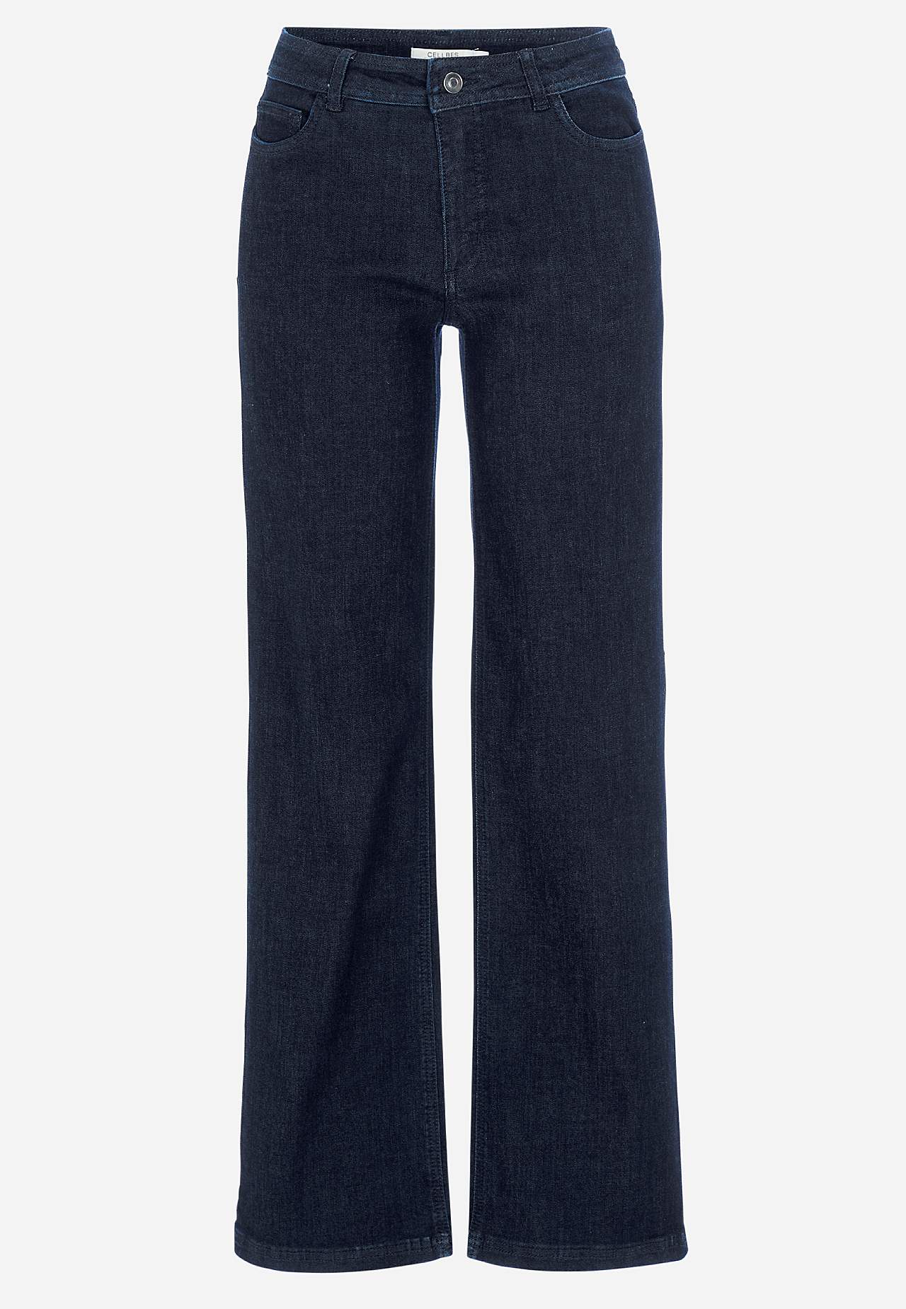 Wide jeans in denim with superstretch