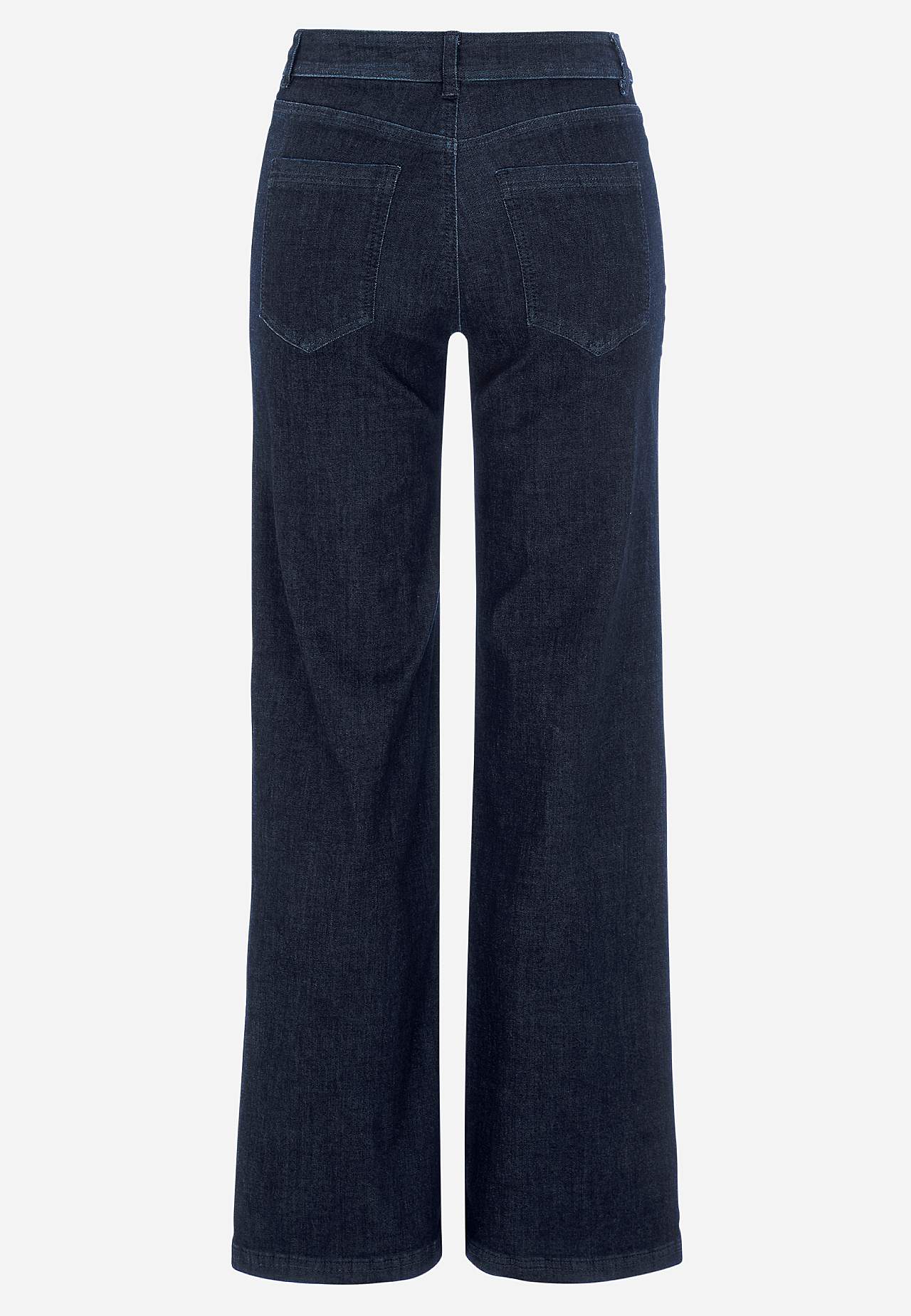 Wide jeans in denim with superstretch