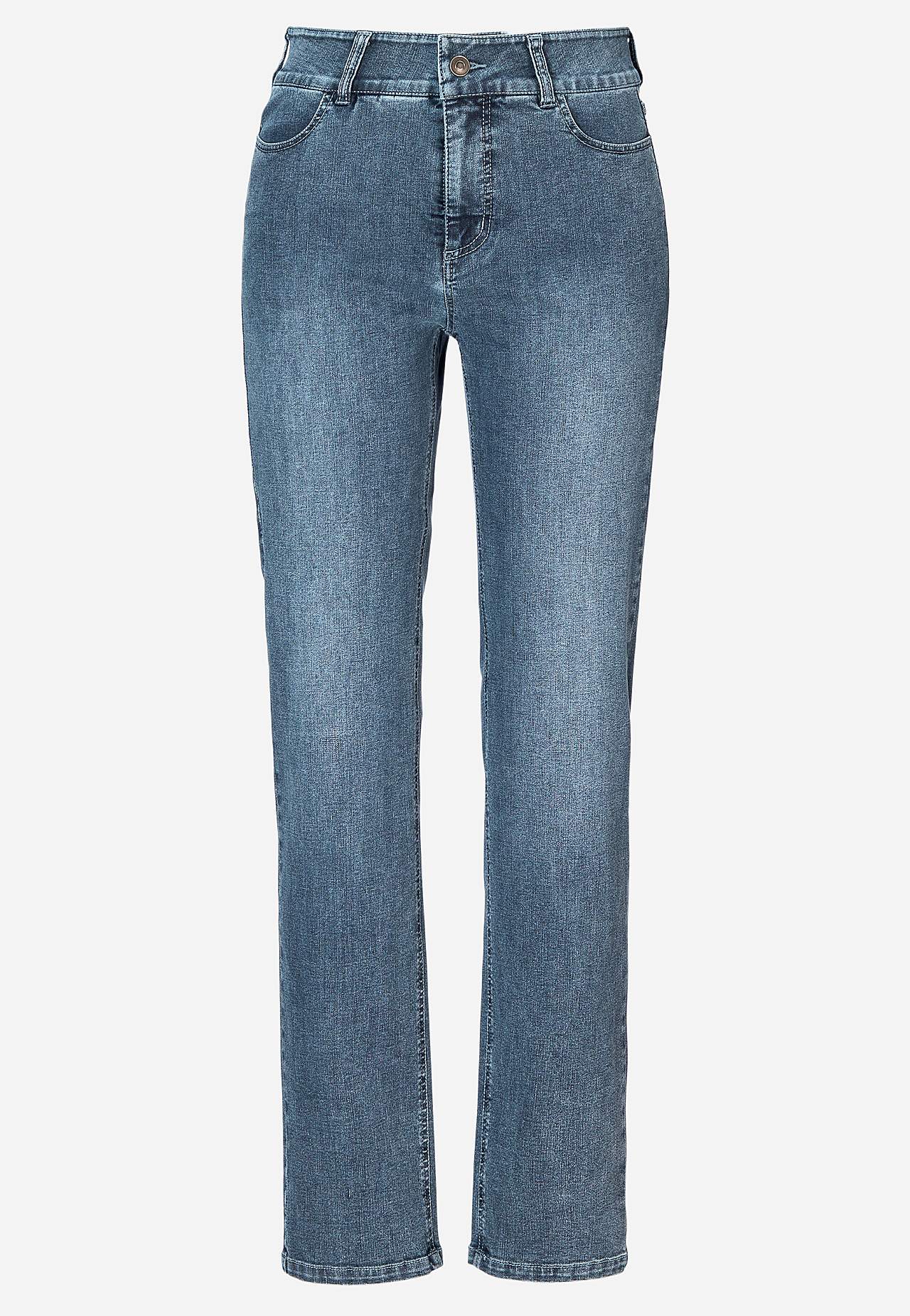 Straight jeans in denim with superstretch Sara