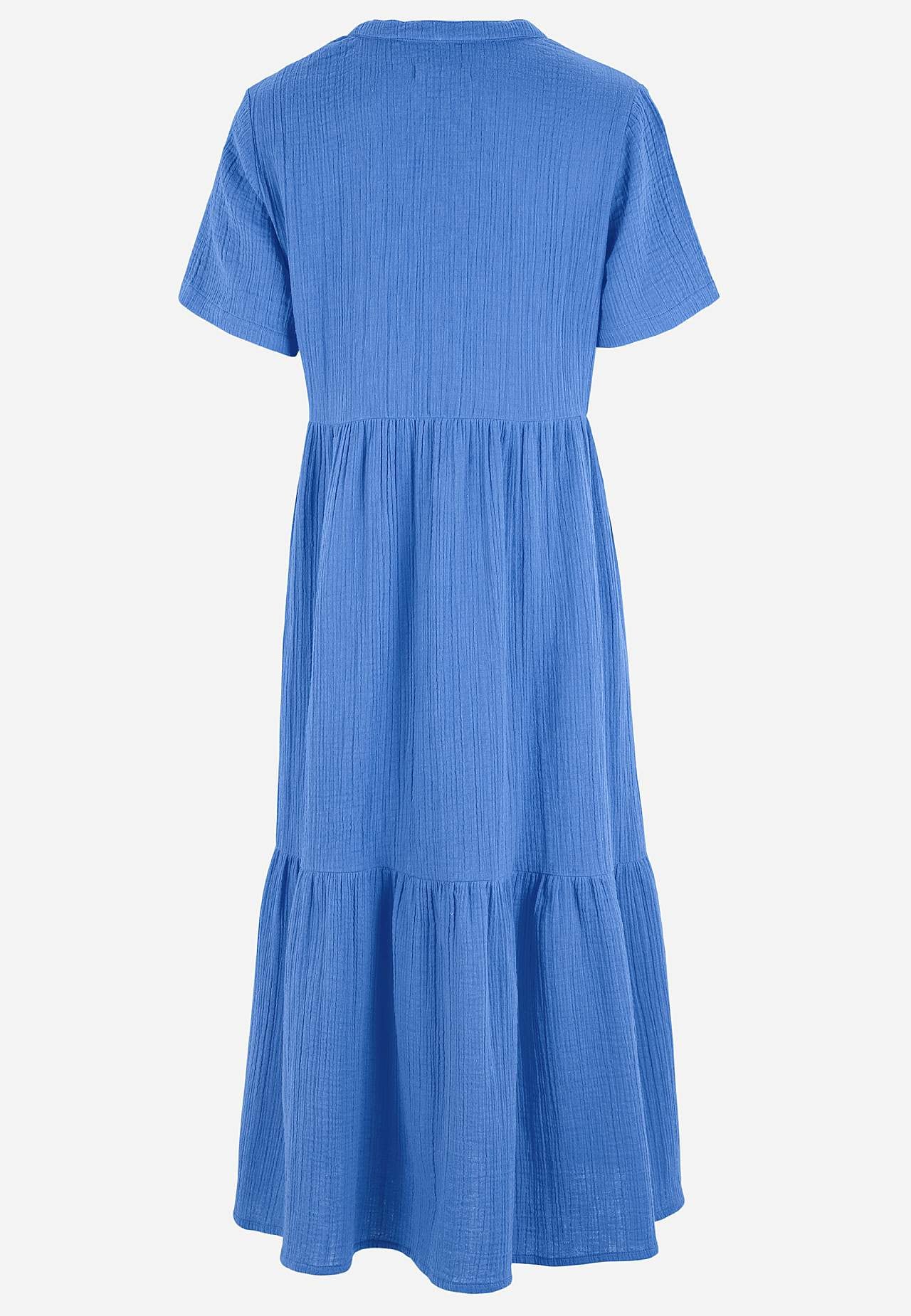 Dress in crinkled cotton