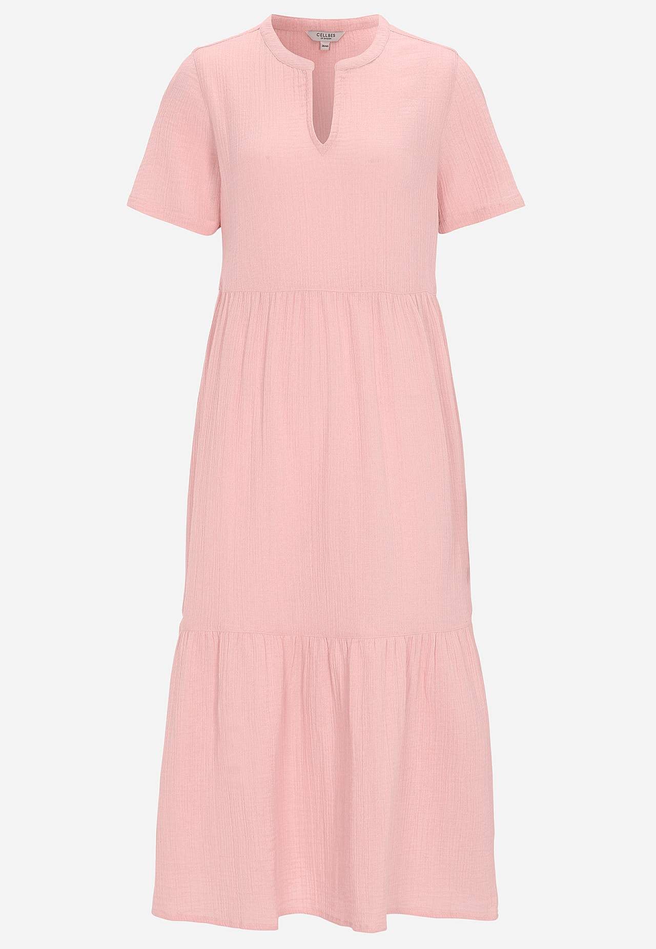 Dress in crinkled cotton