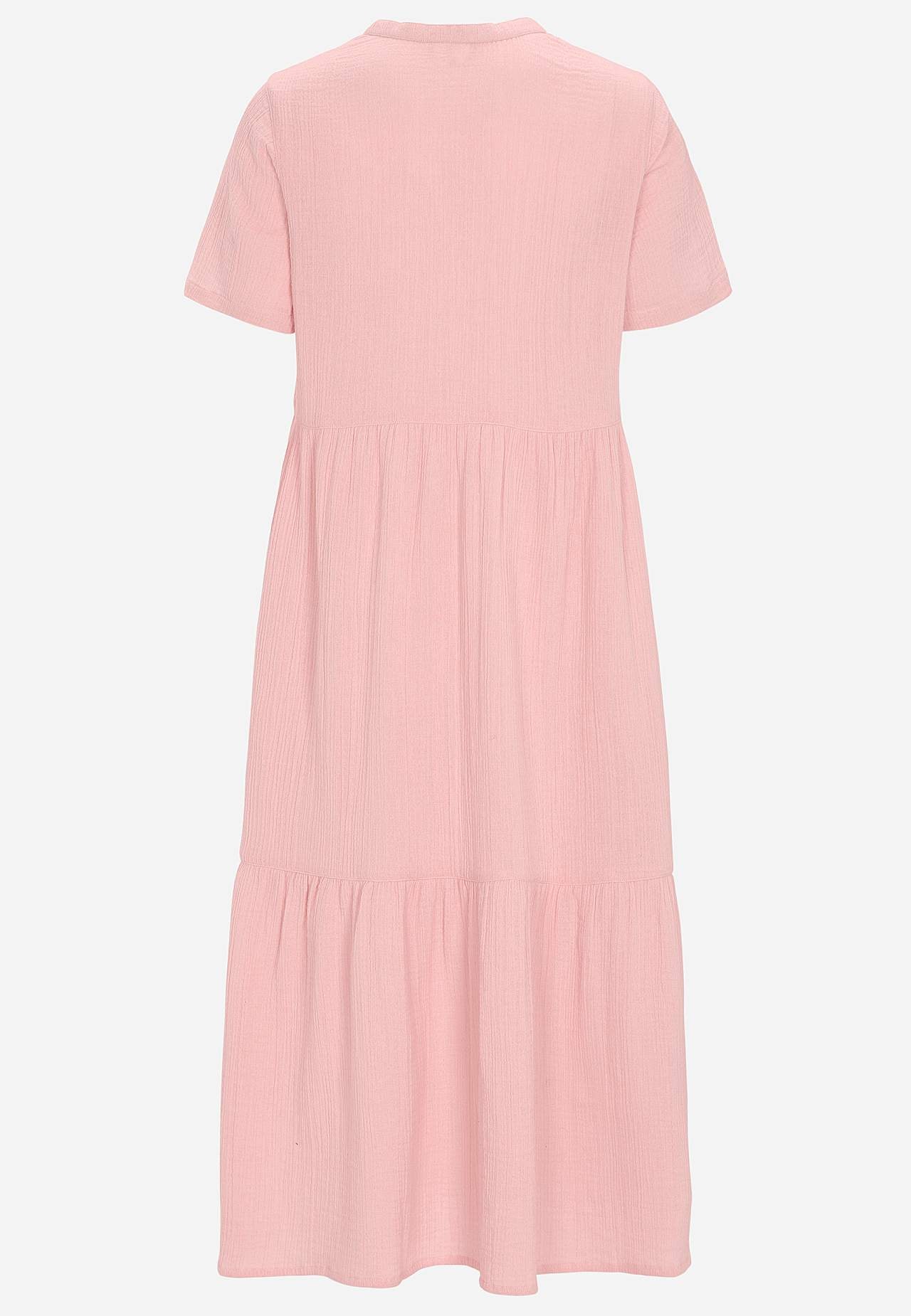 Dress in crinkled cotton