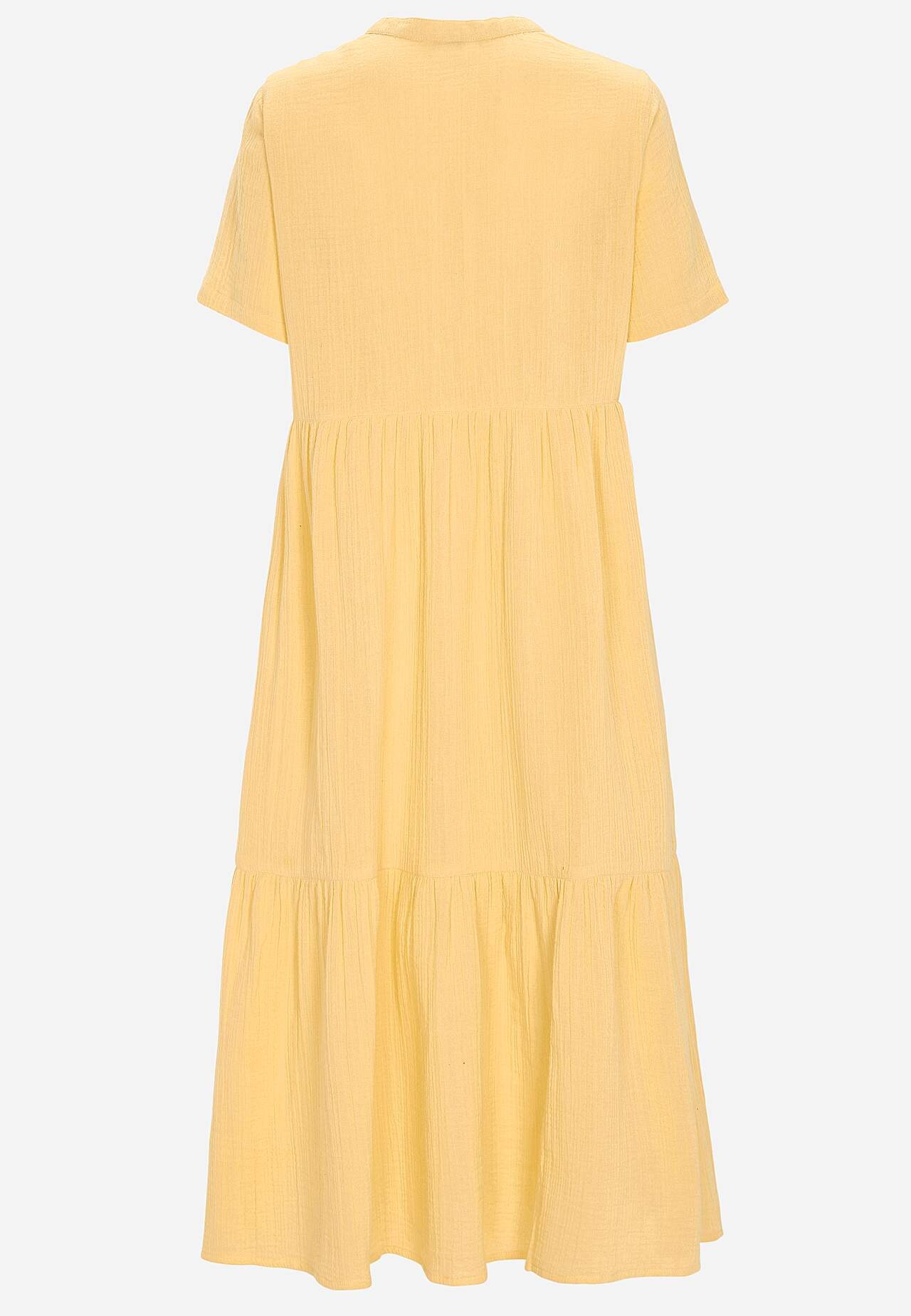 Dress in crinkled cotton