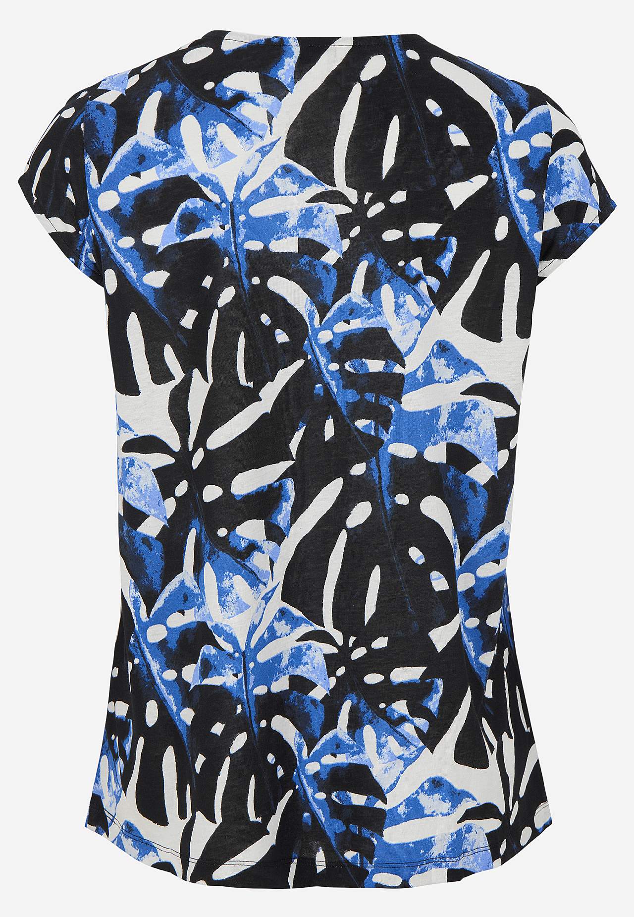 Jersey top with cap sleeves