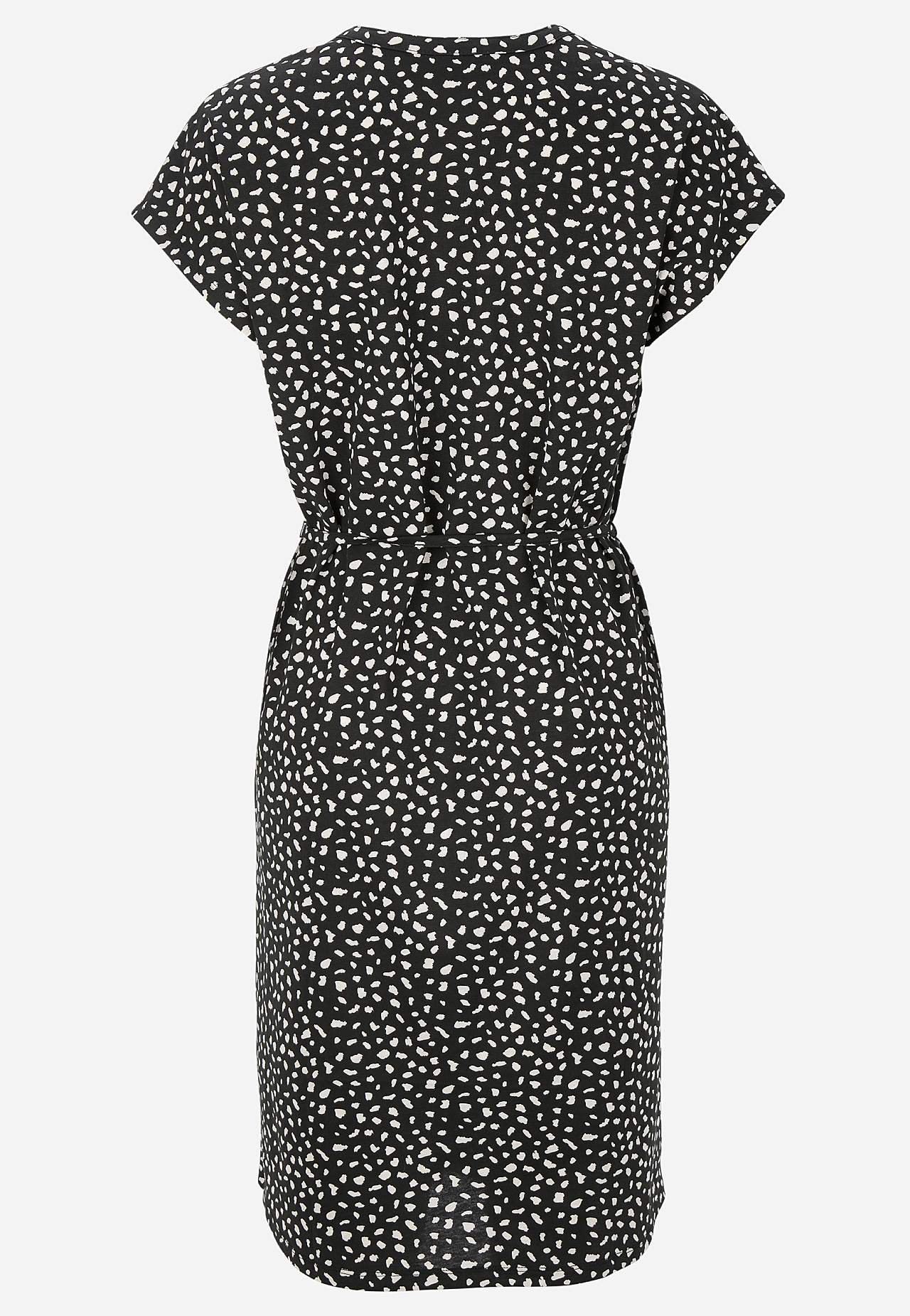 Jersey dress with tie band