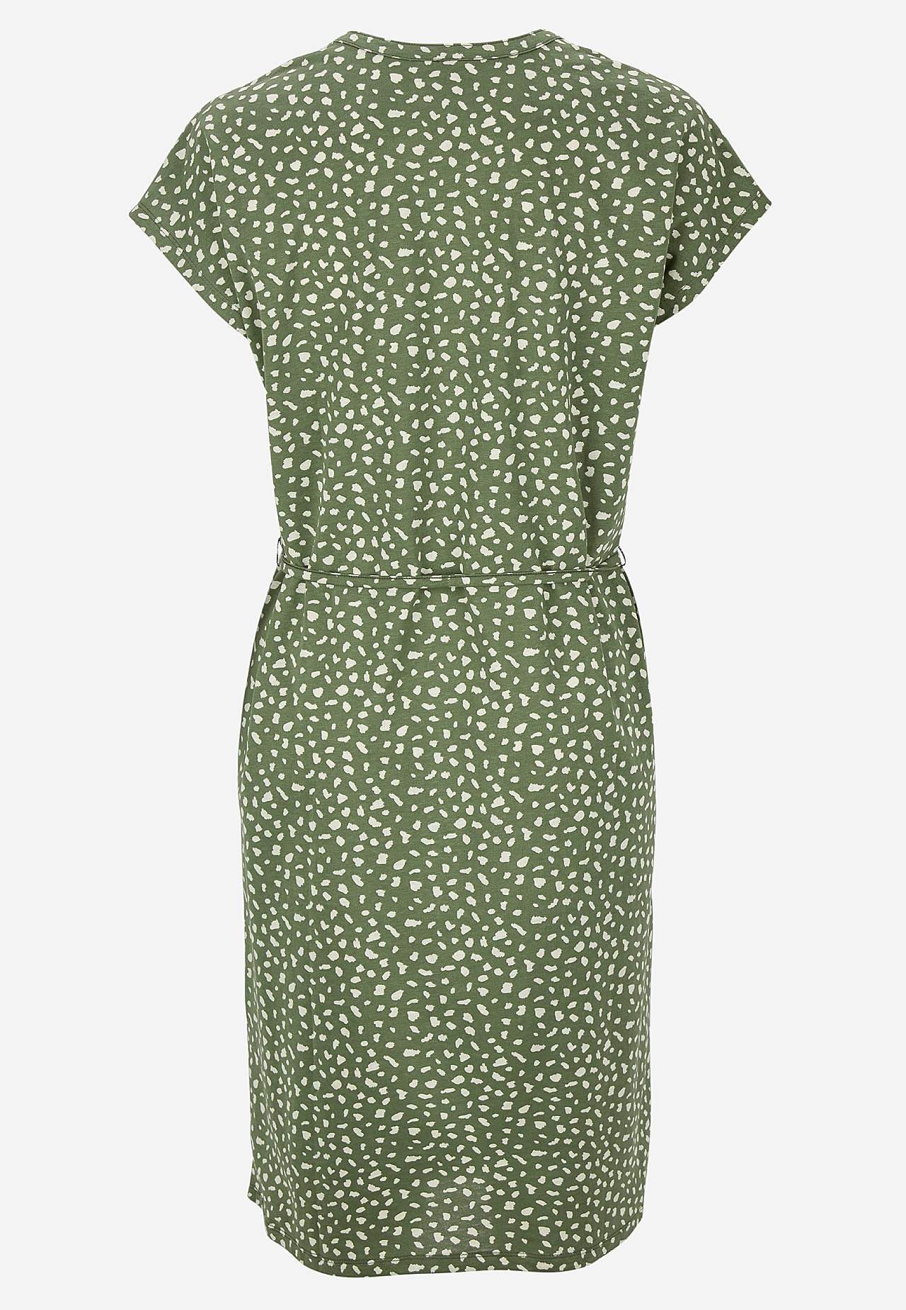 Jersey dress with tie band