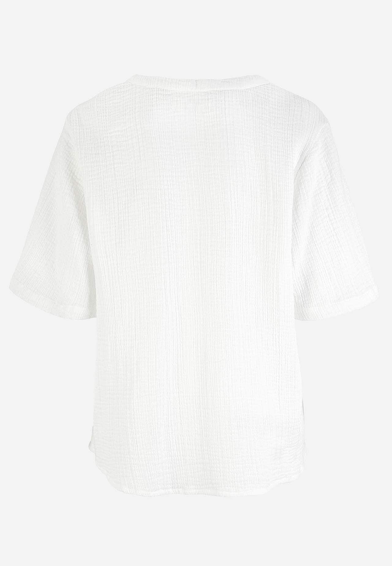 Blouse in crinkled cotton