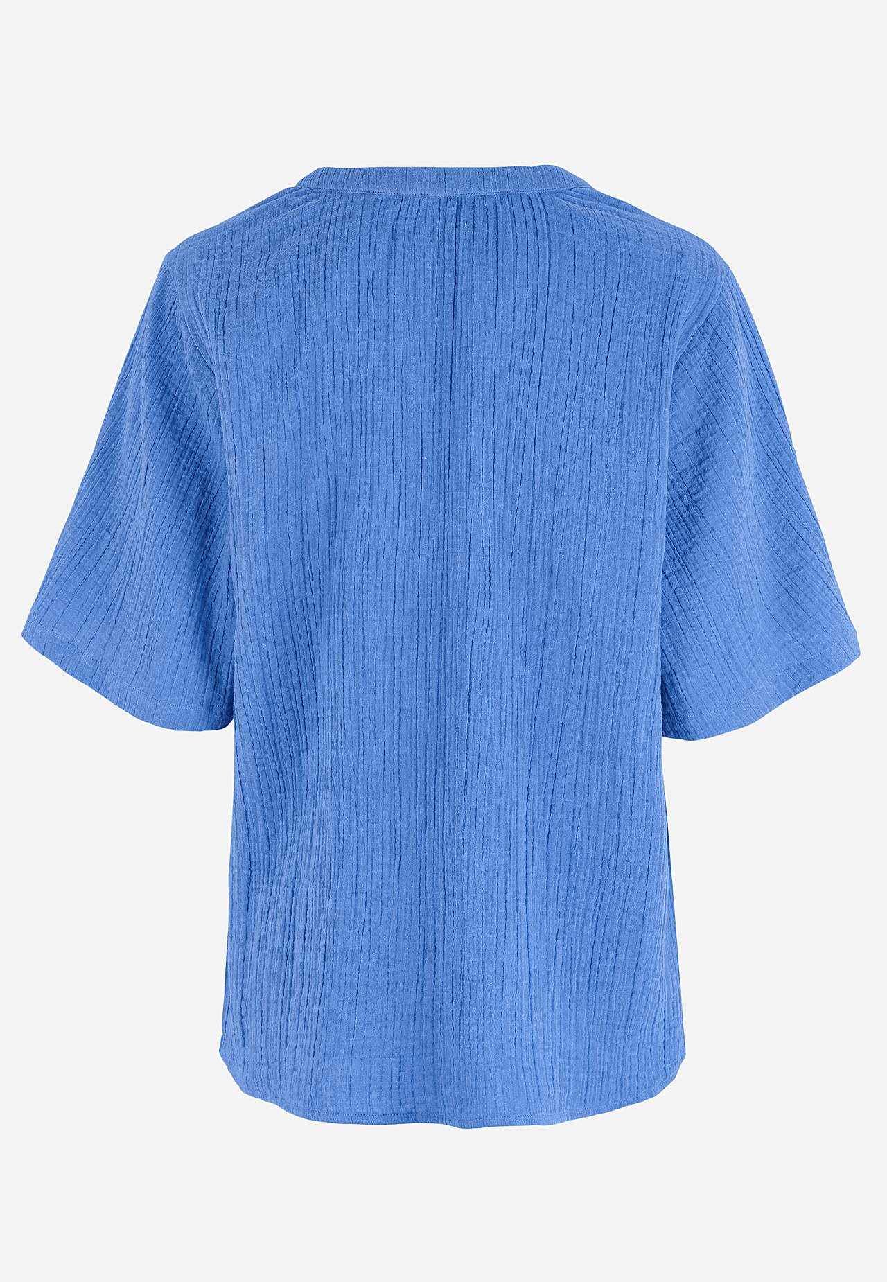 Blouse in crinkled cotton