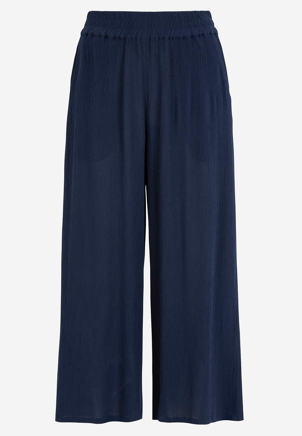 Crepe culotte trousers