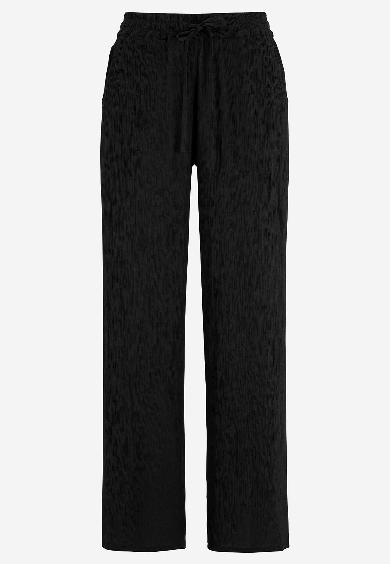 Trousers in viscose crepe