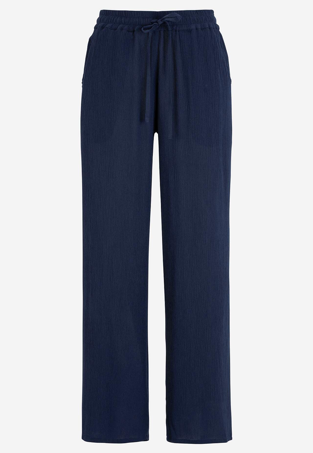 Trousers in viscose crepe