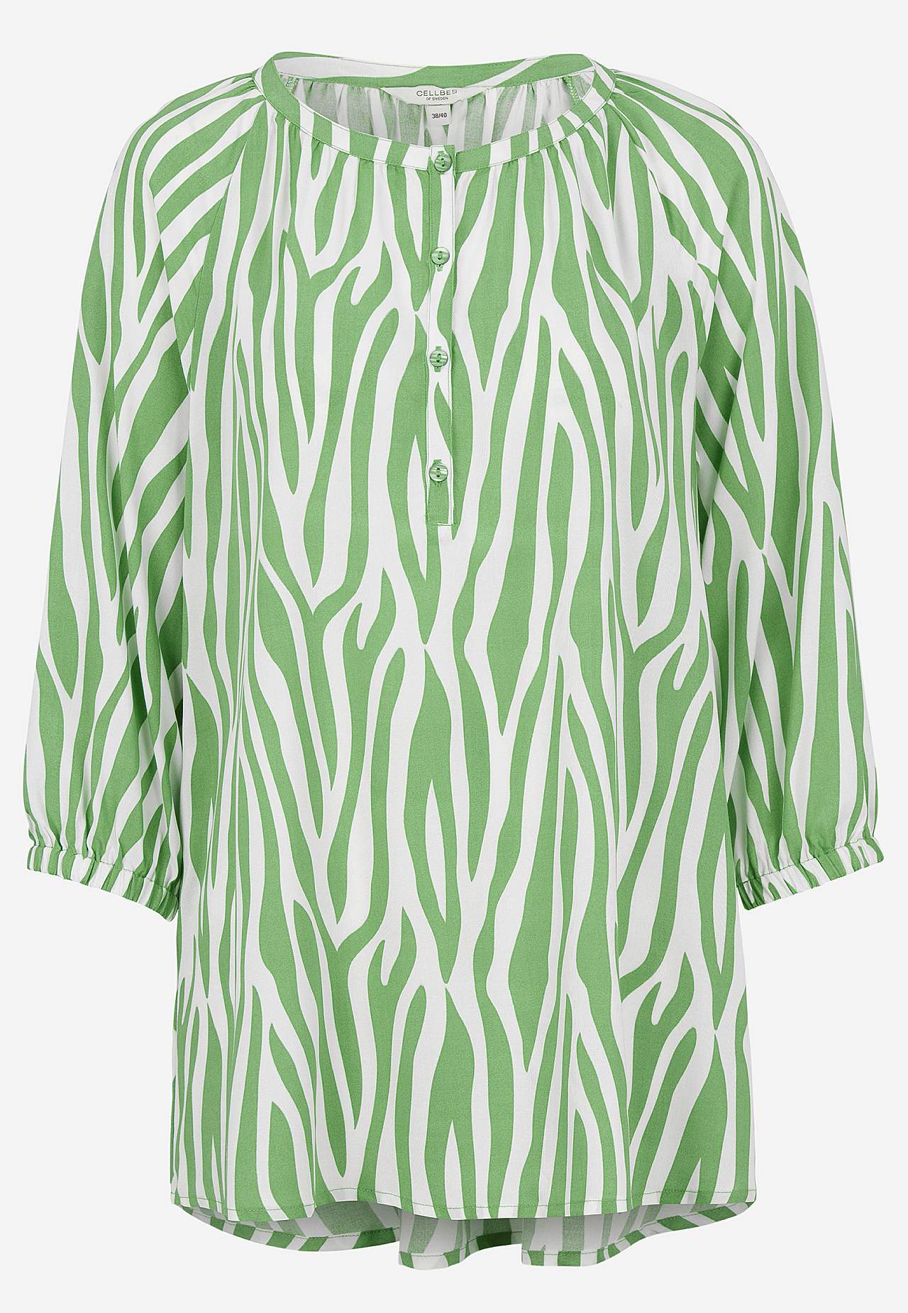 Woven, patterned tunic