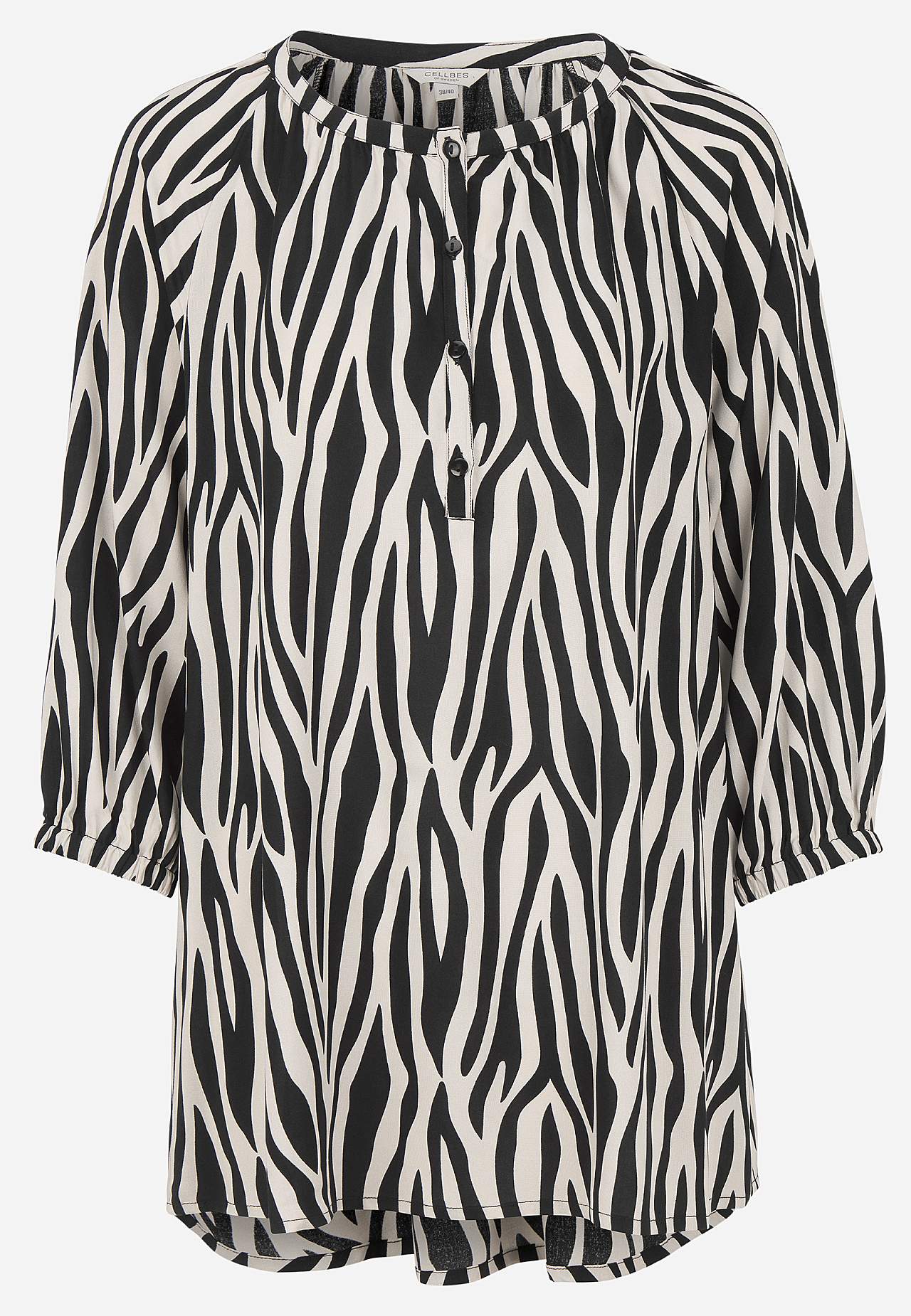 Woven, patterned tunic