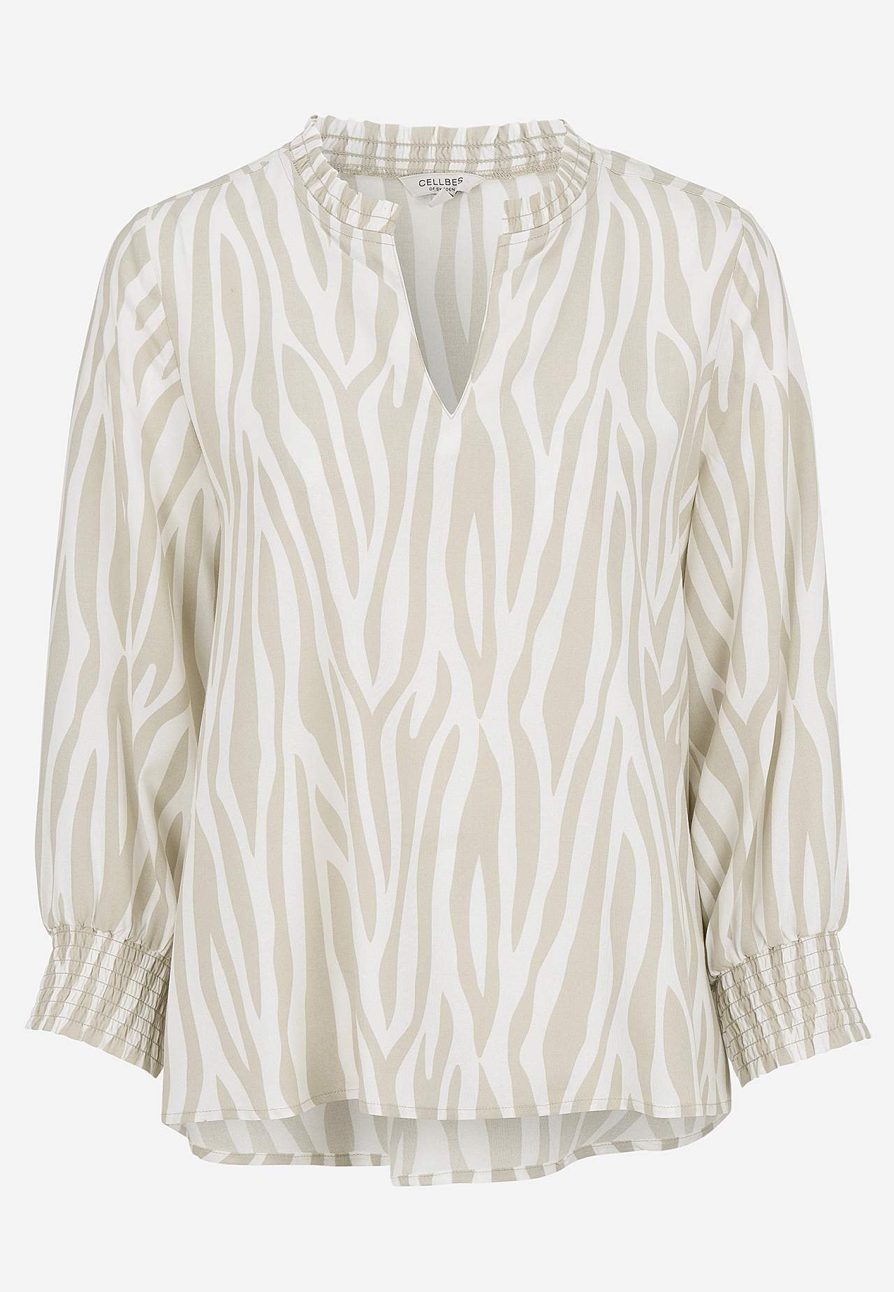 Woven, patterned blouse