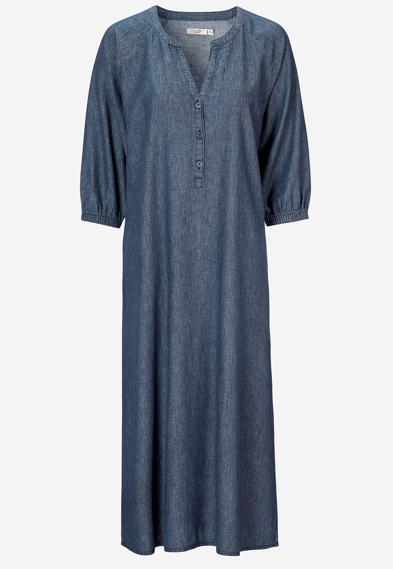 Denim dress with buttons