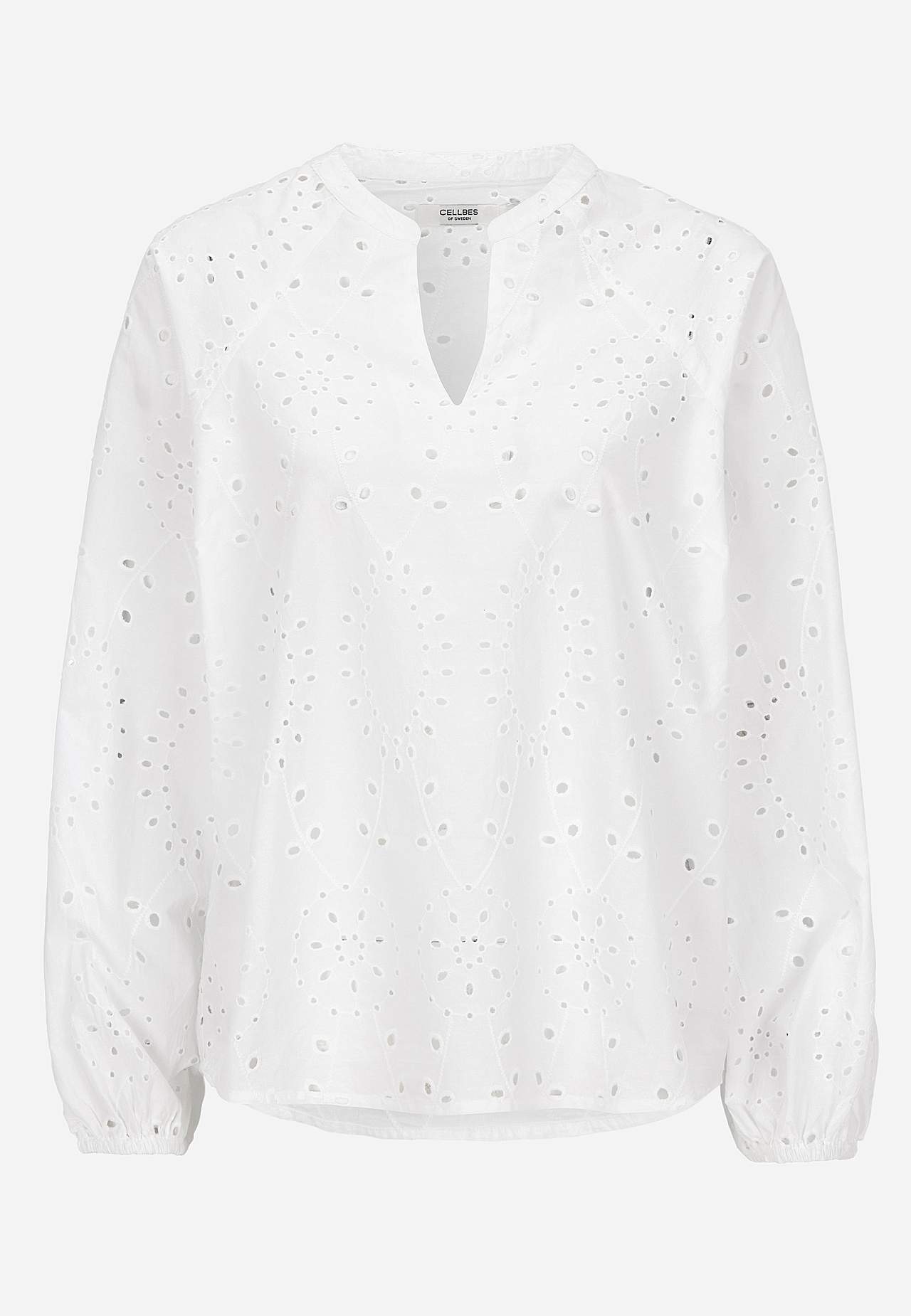 Bluse med broderi