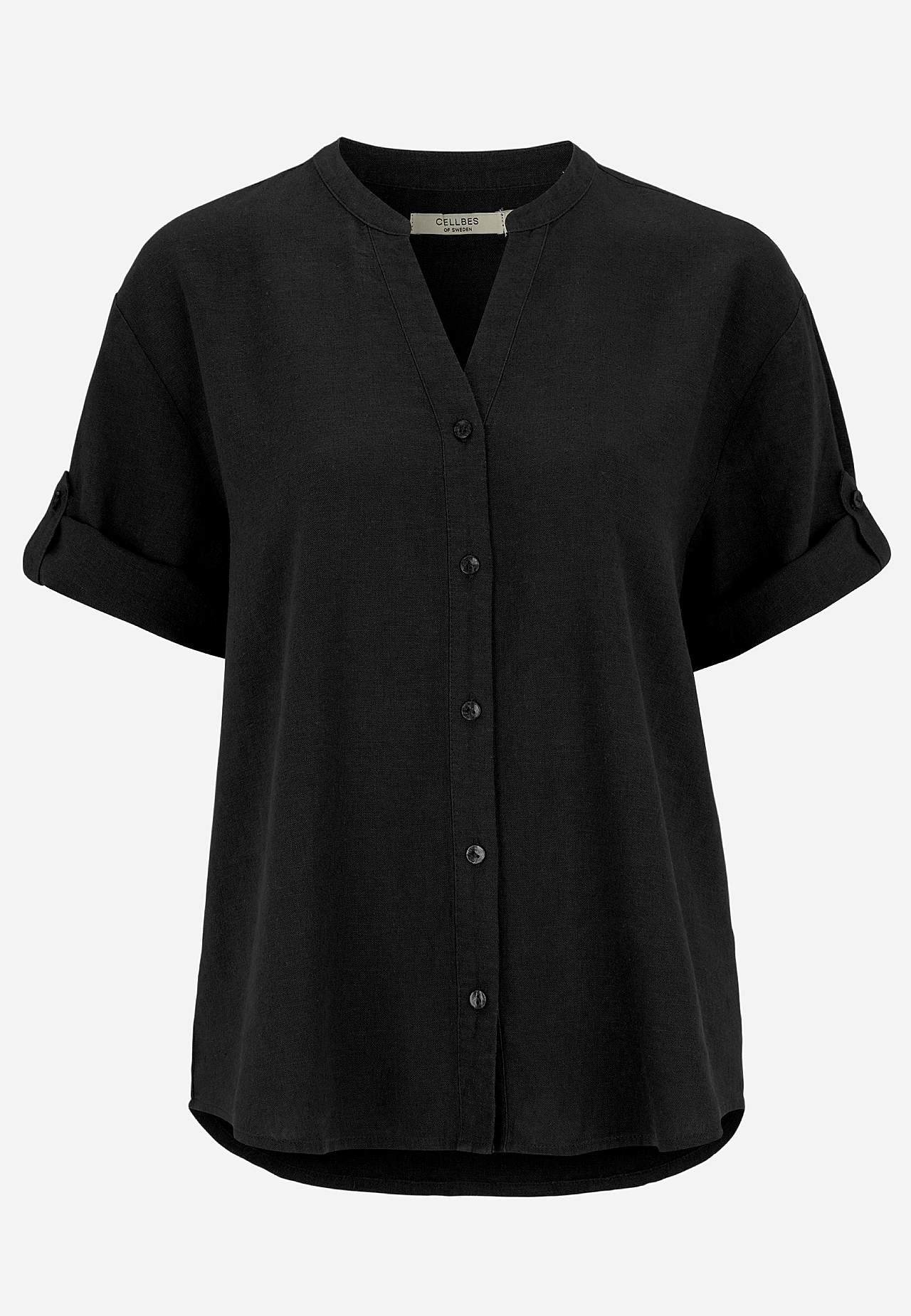 Blouse in linen mix