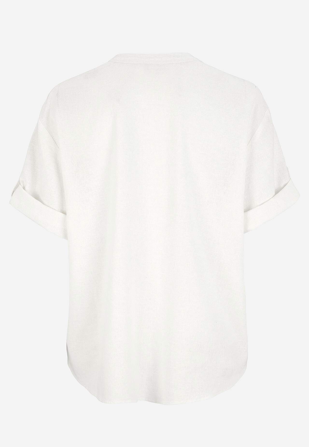 Blouse in linen mix