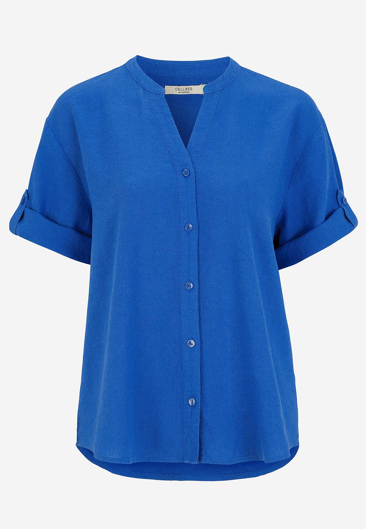Blouse in linen mix