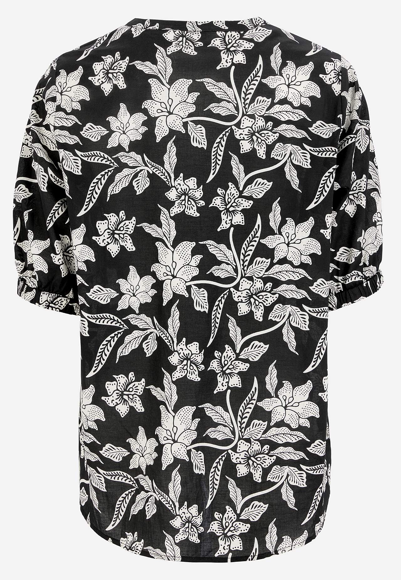 Woven, patterned blouse