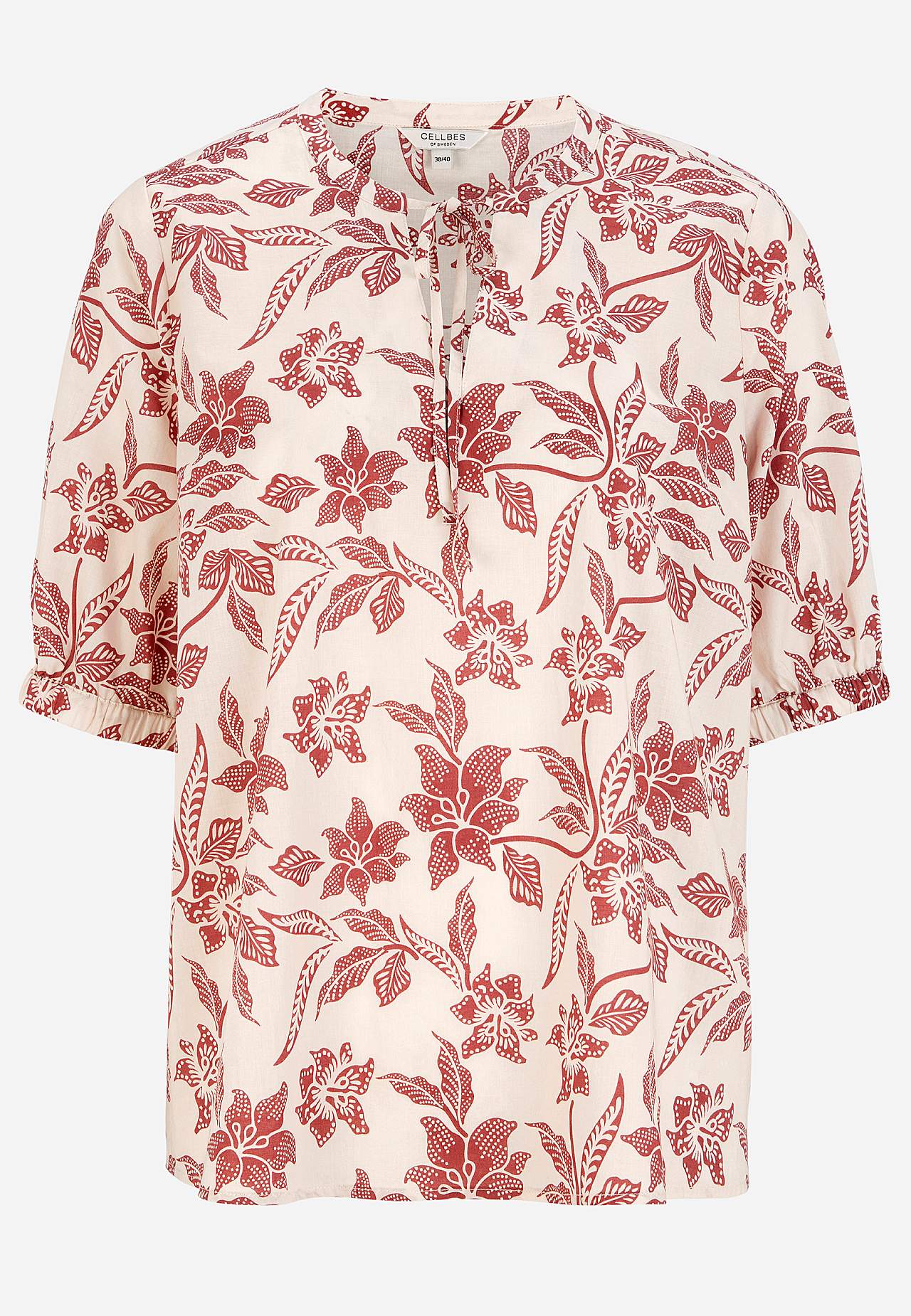 Woven, patterned blouse
