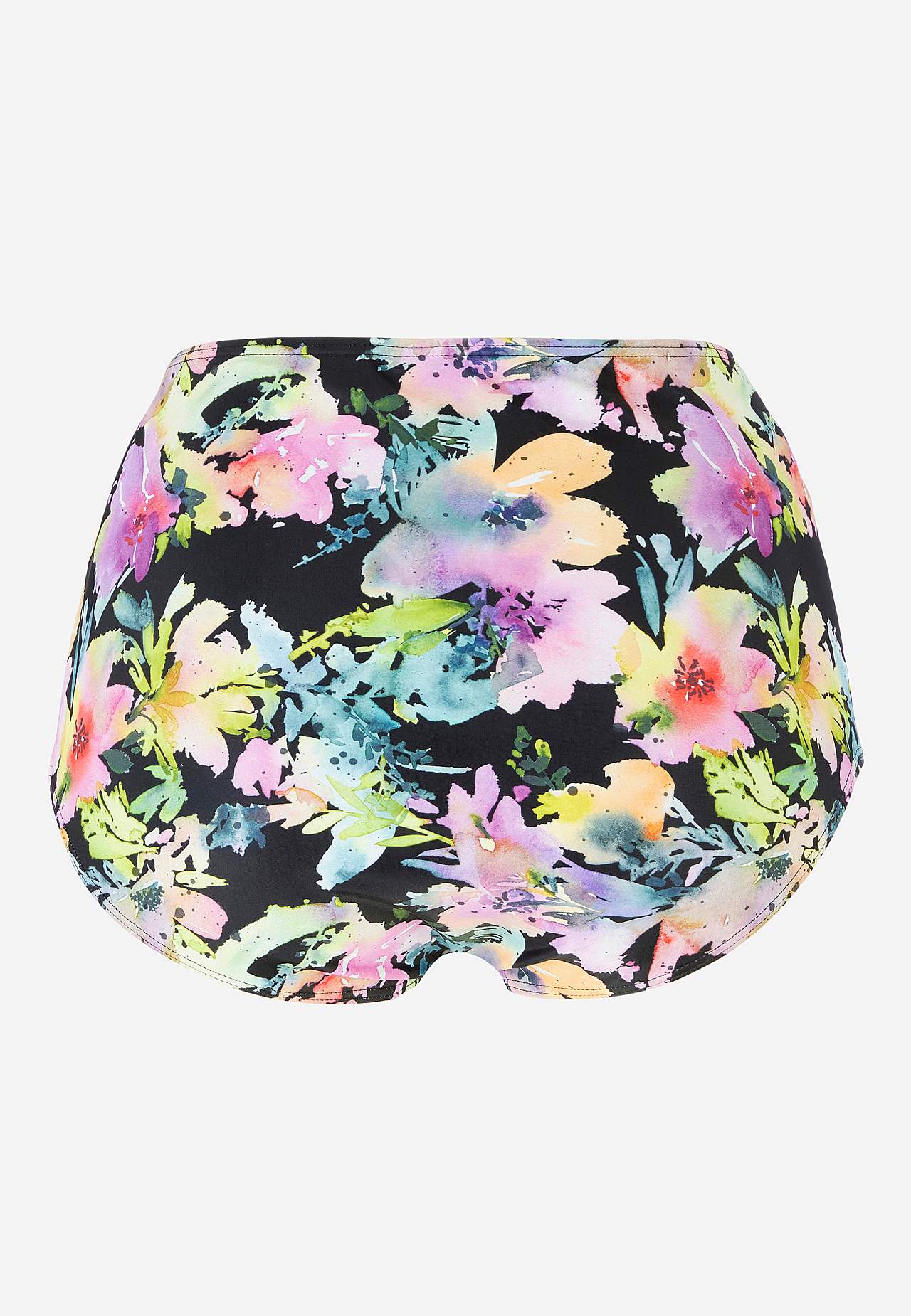 Ruched bikini bottom with high waist