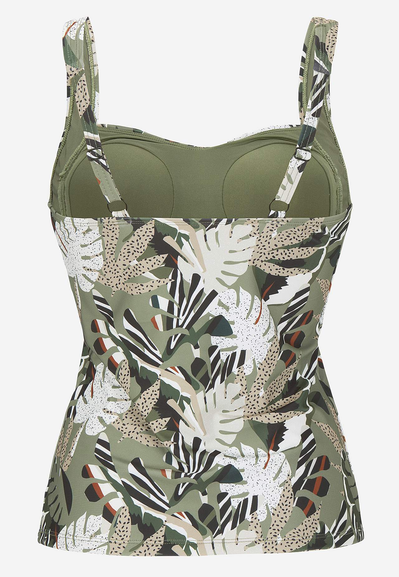 Patterned tankini singlet with shaping effect