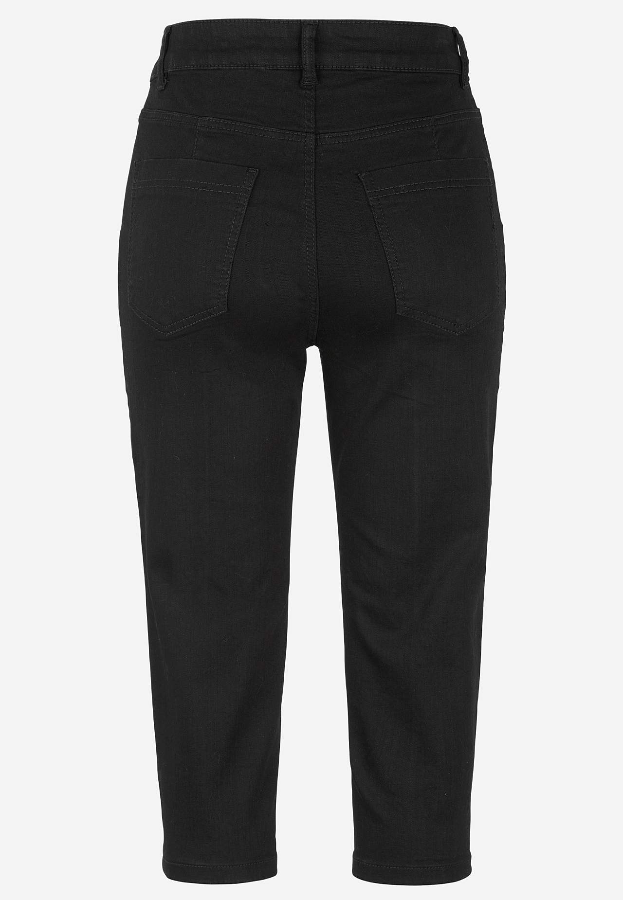Stretchy crop jeans with stitched crease