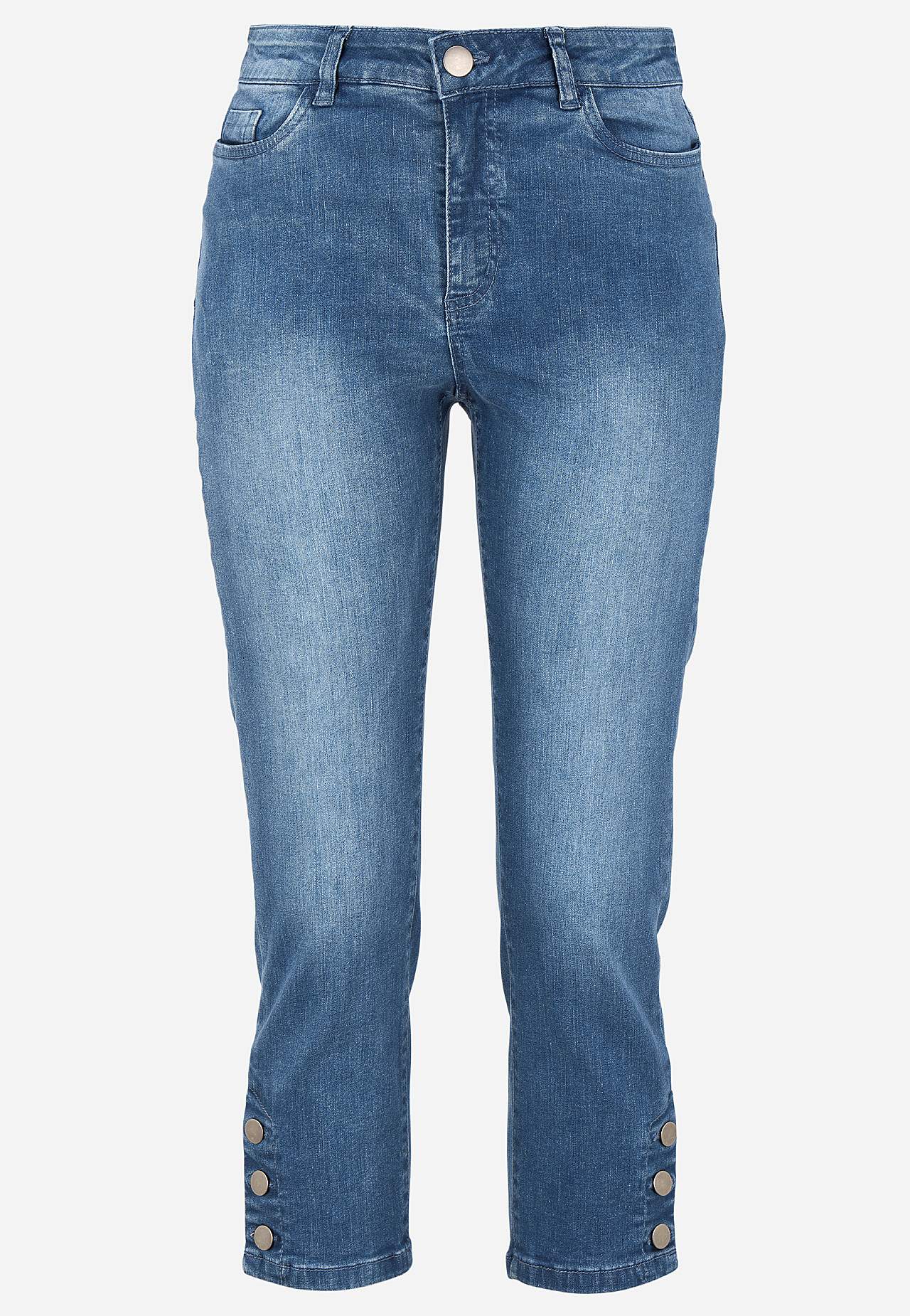 Crop jeans with five-pocket design