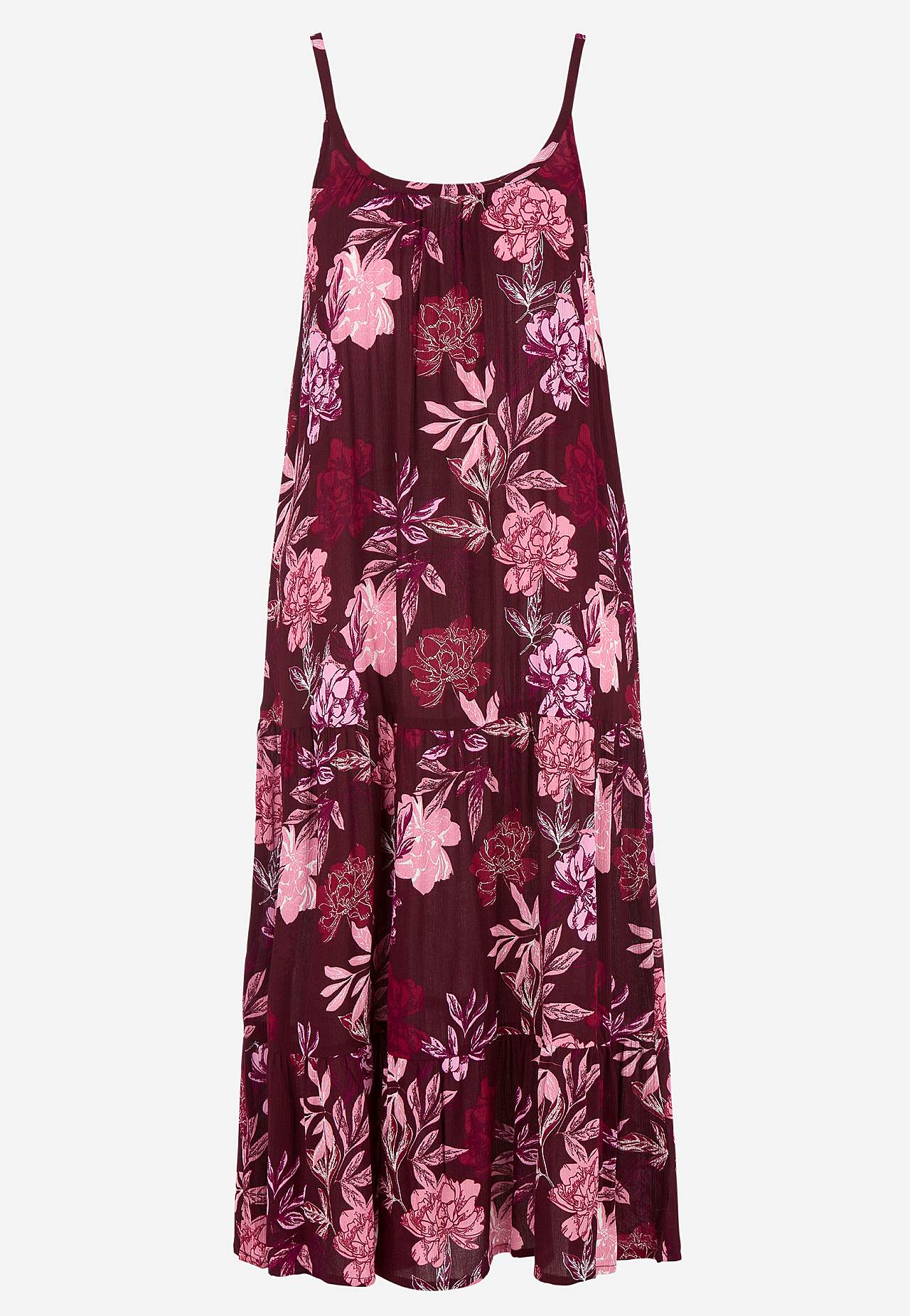 Beach dress with flounces