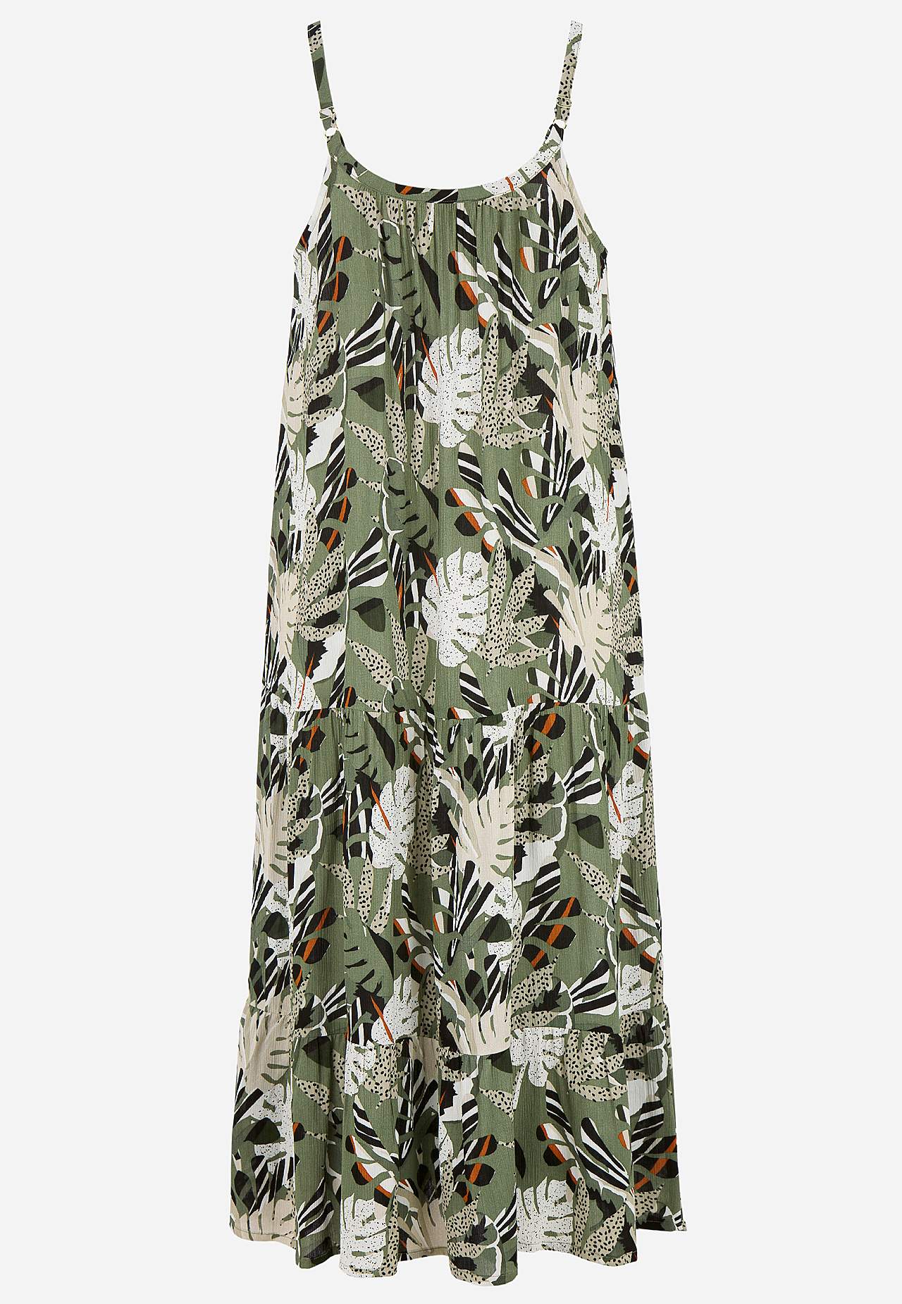 Beach dress with flounces