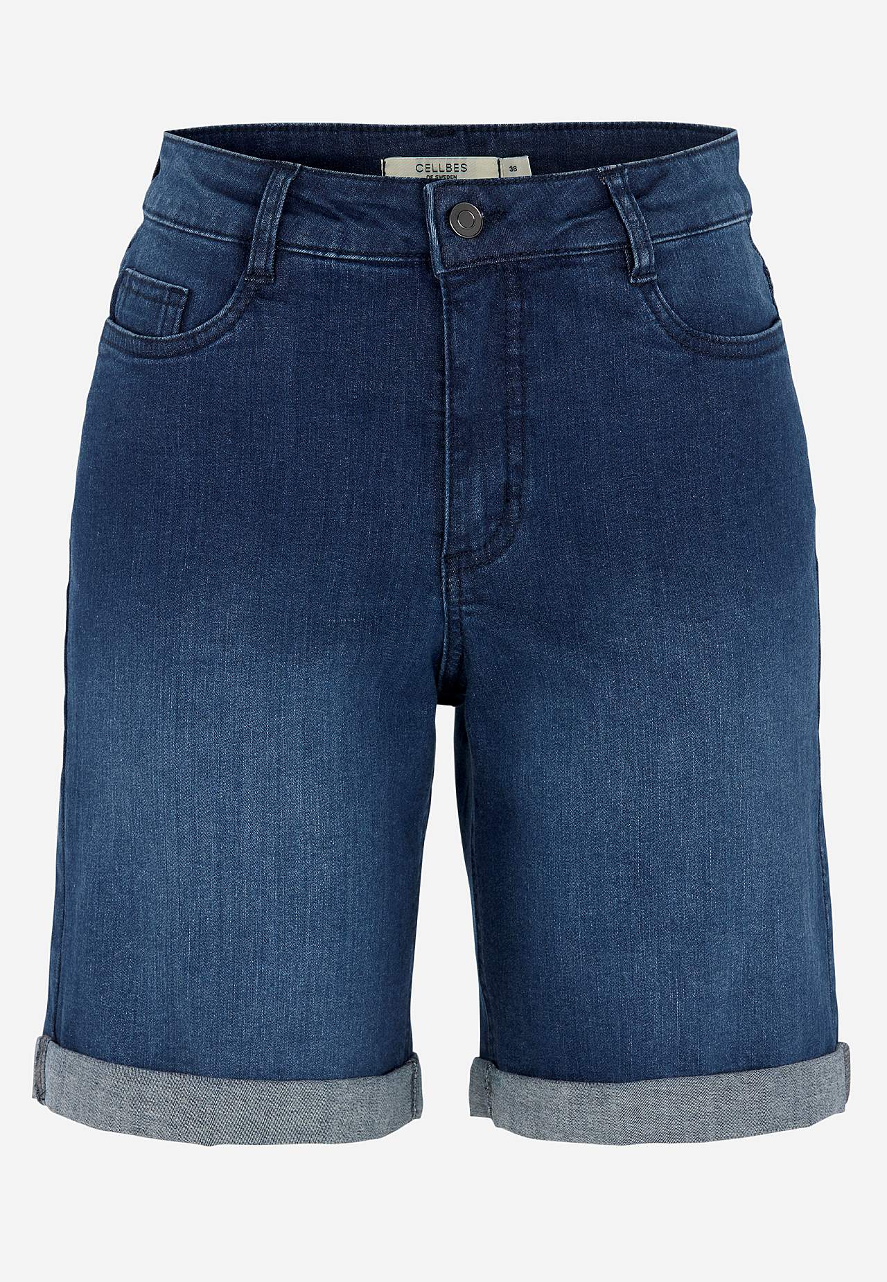 Denimshorts med komfortabelt stræk billede