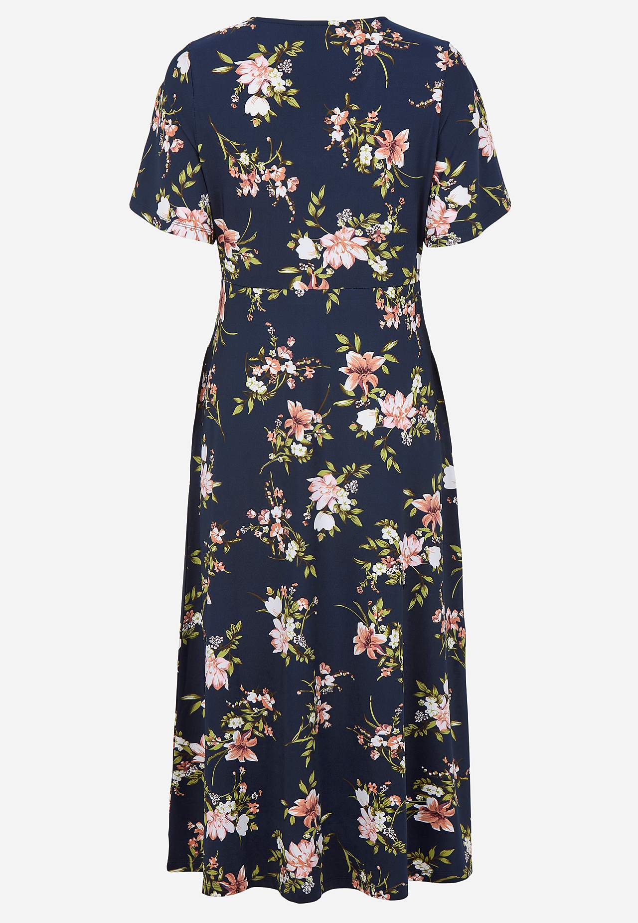 Jersey dress with a flower pattern