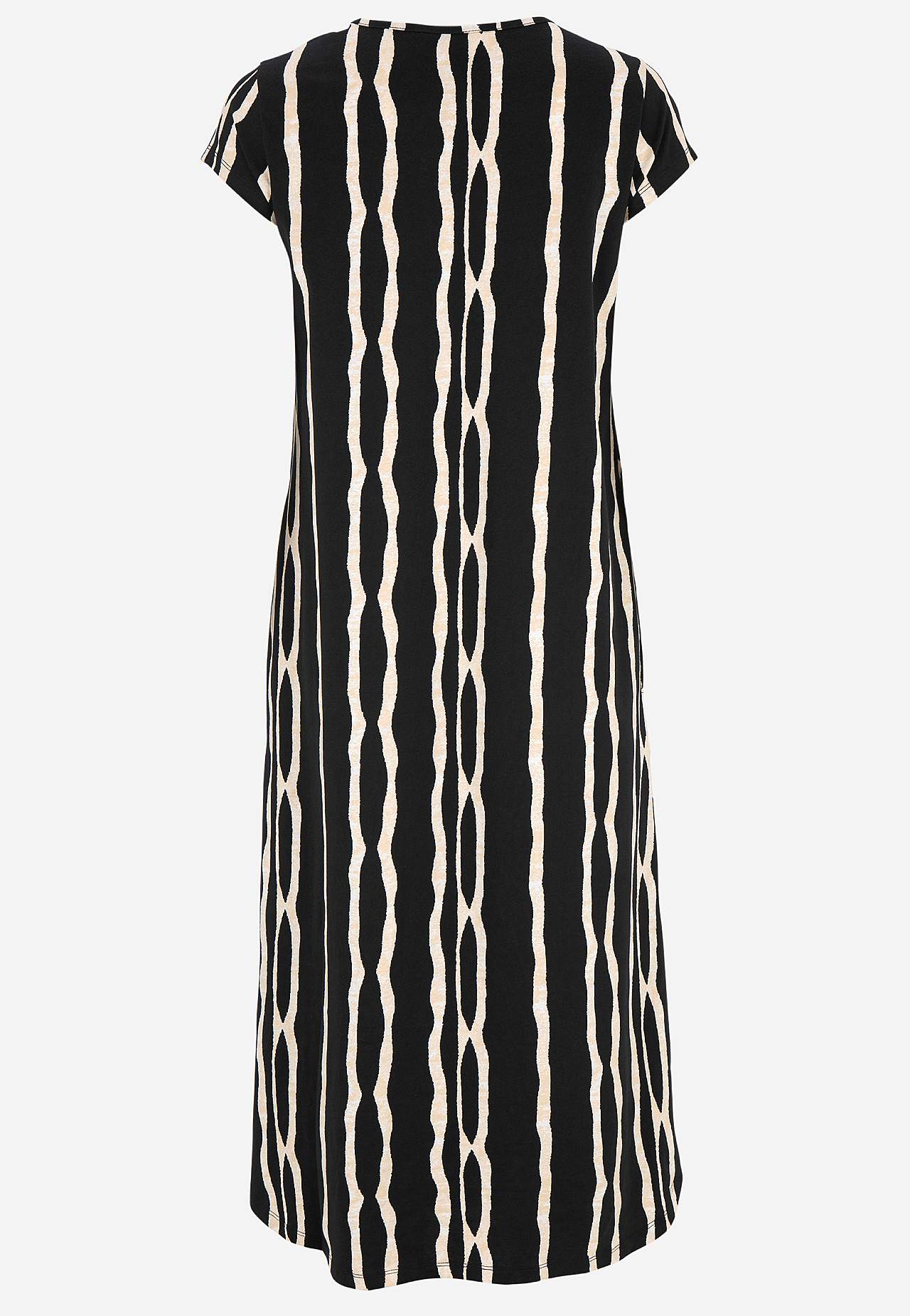 Patterned jersey dress with pockets