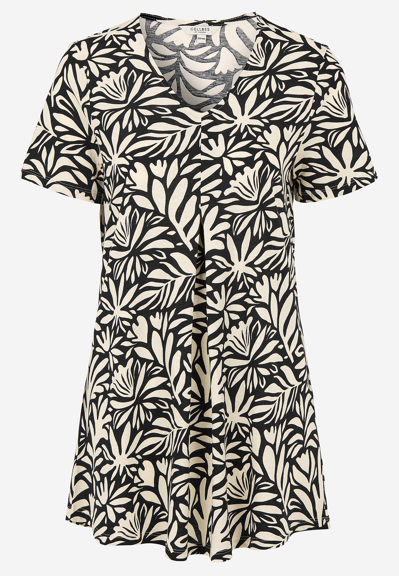 Jersey tuniq with flattering pleat