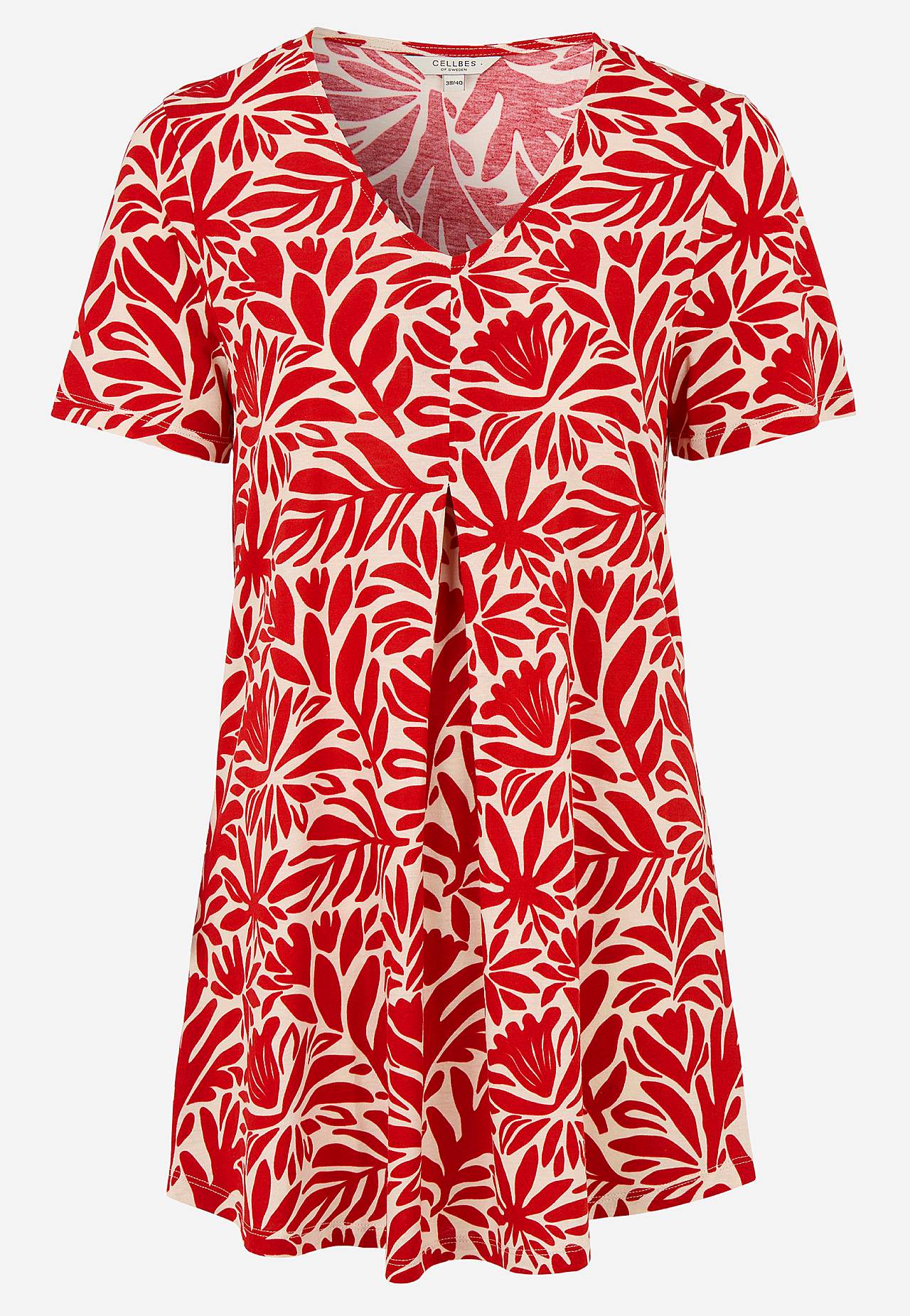 Jersey tuniq with flattering pleat