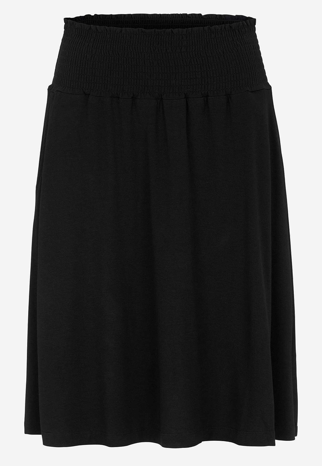Jersey skirt with pockets