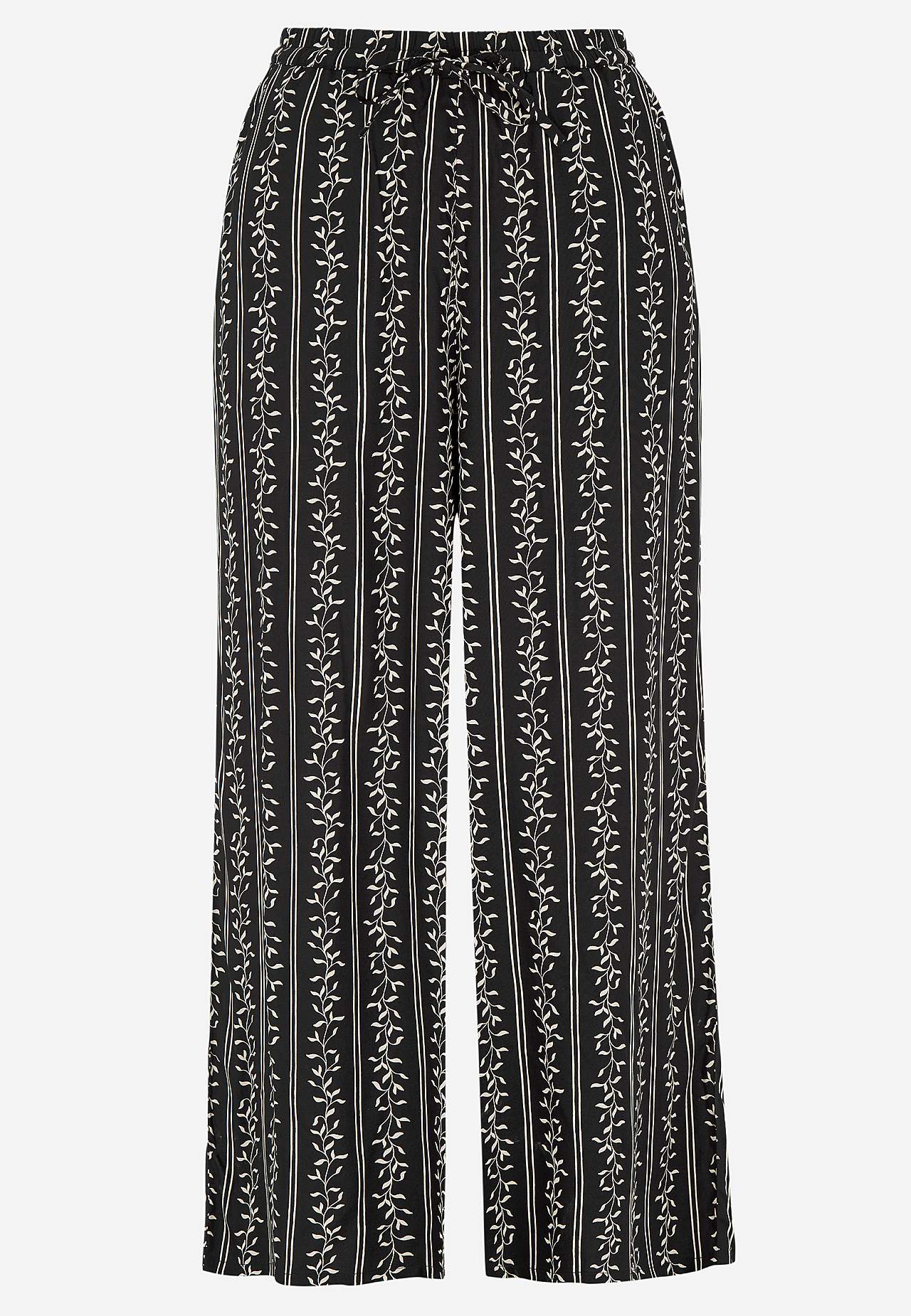 Patterned culotte trousers