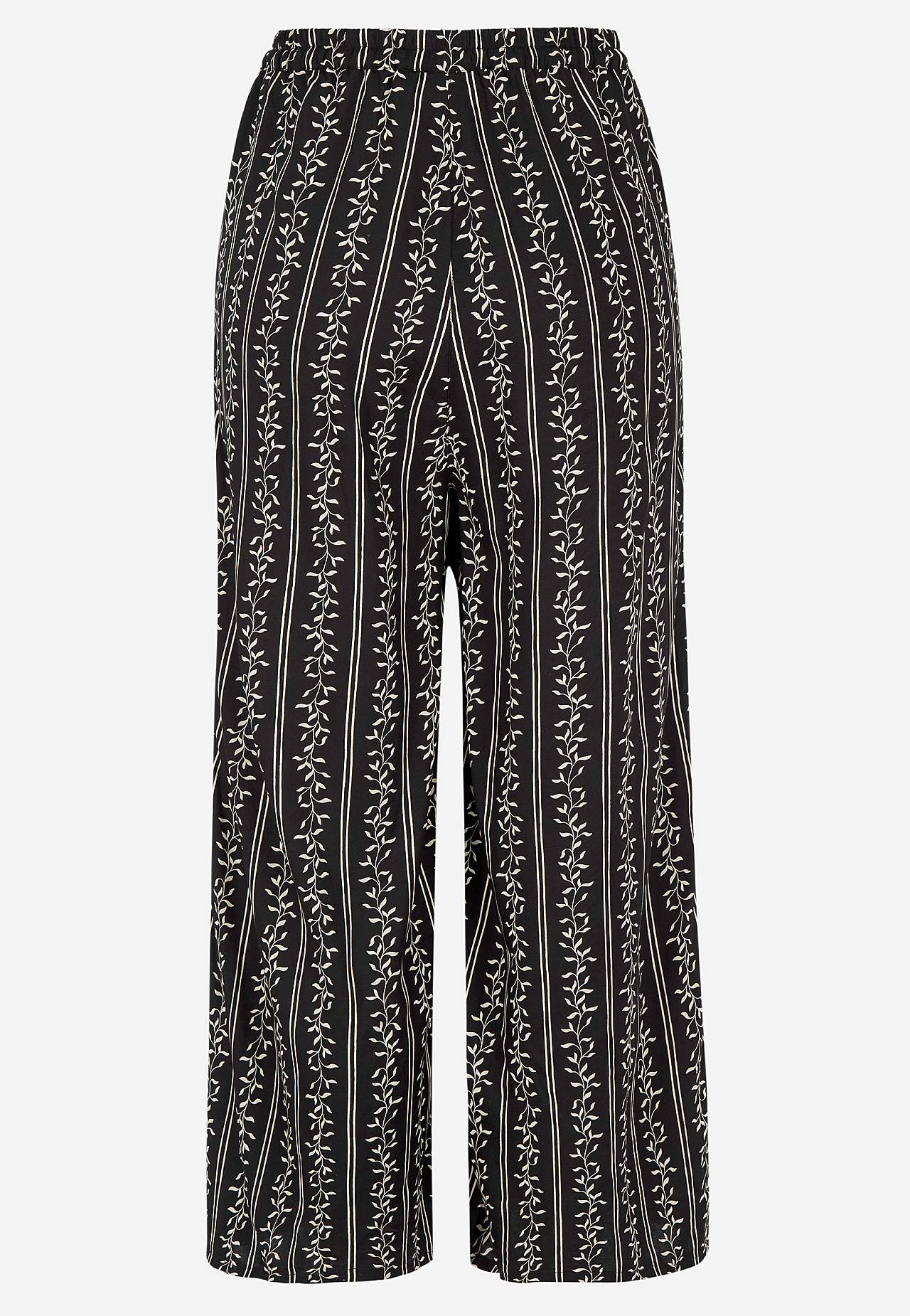 Patterned culotte trousers