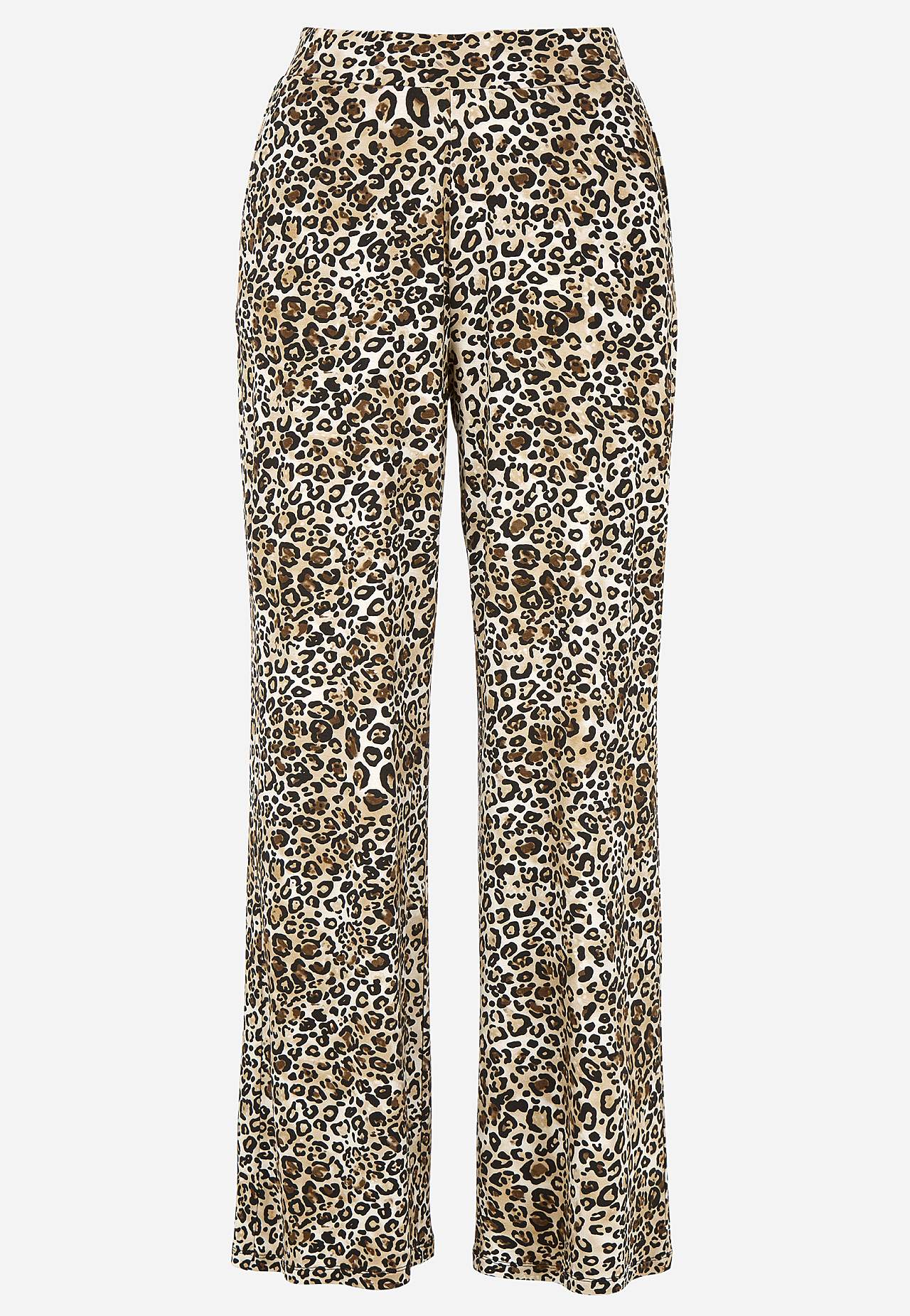 Leopard jersey pants