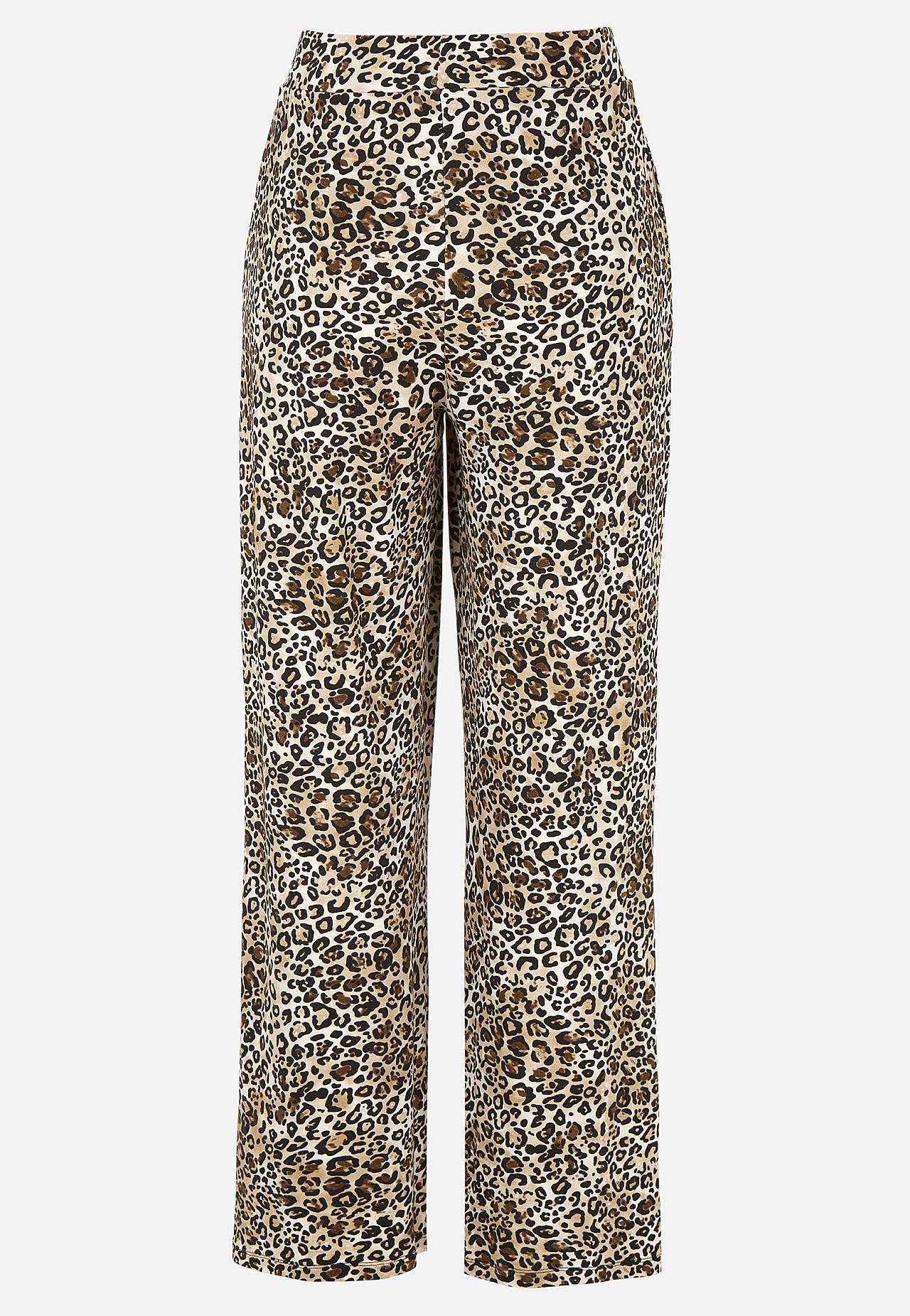 Leopard jersey pants
